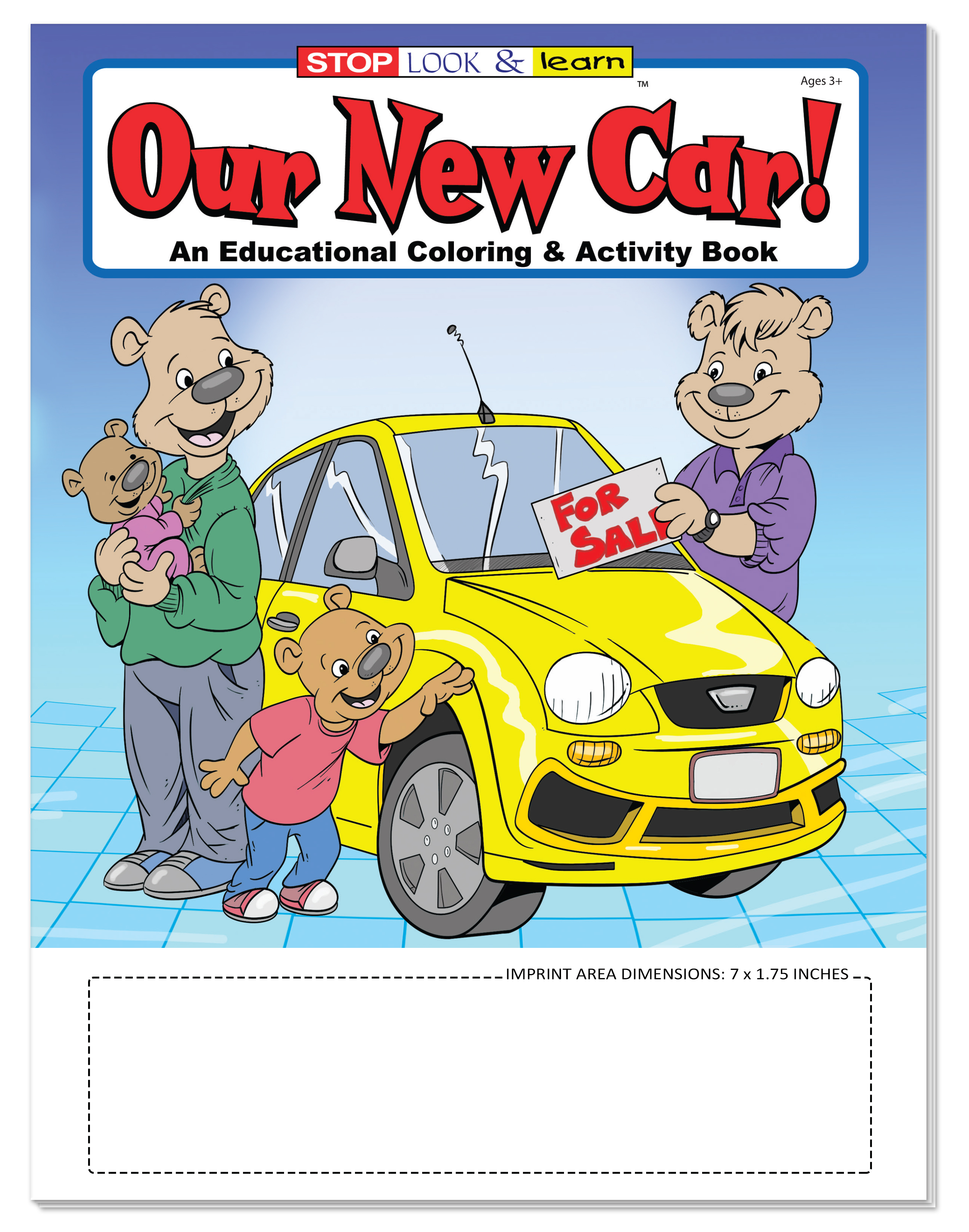 COLORING SET - Our New Car! Coloring Book Fun Pack 3