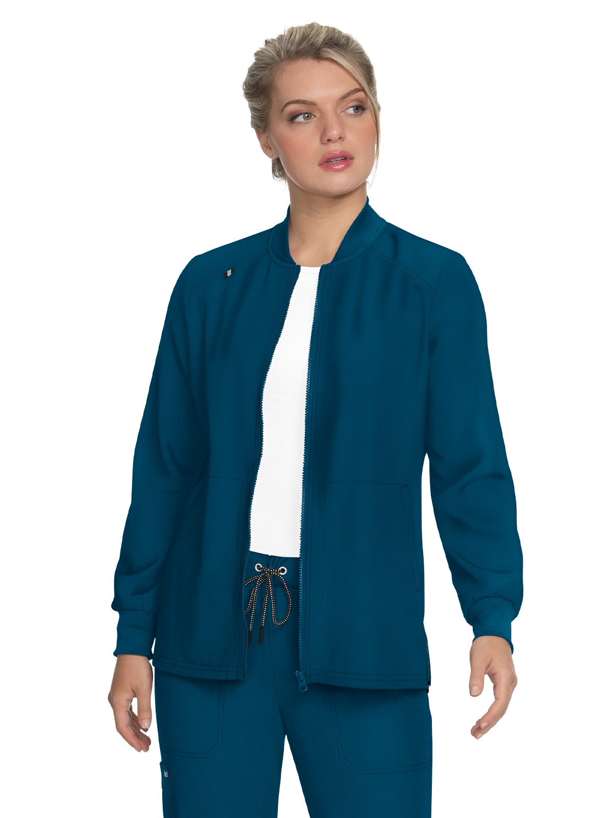 koi - Next Gen - Women's Four-Pocket Zipper Front Stretch Always in Motion Jacket 7