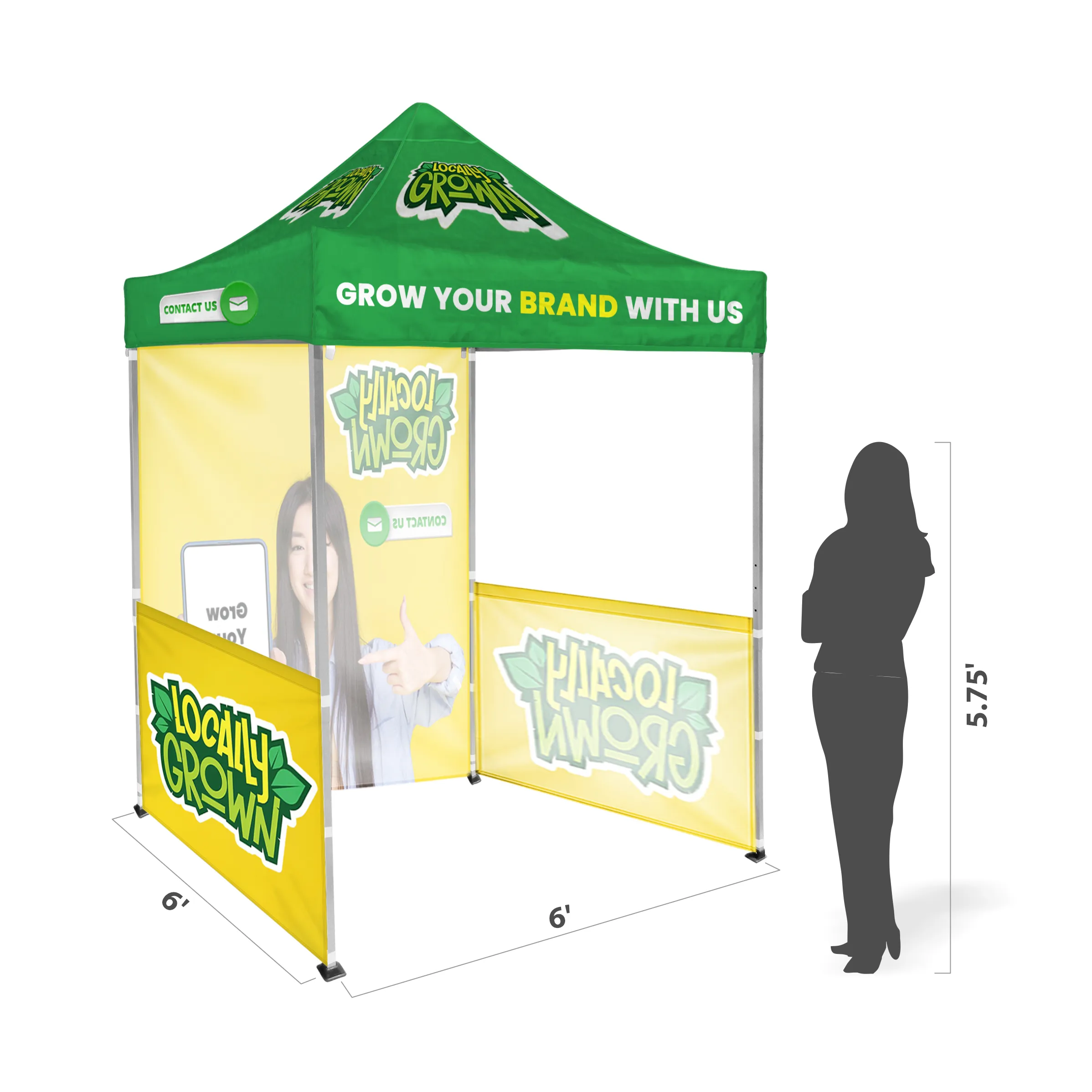 6'x6' Tent Canopy with frame and two half and one full wall 3
