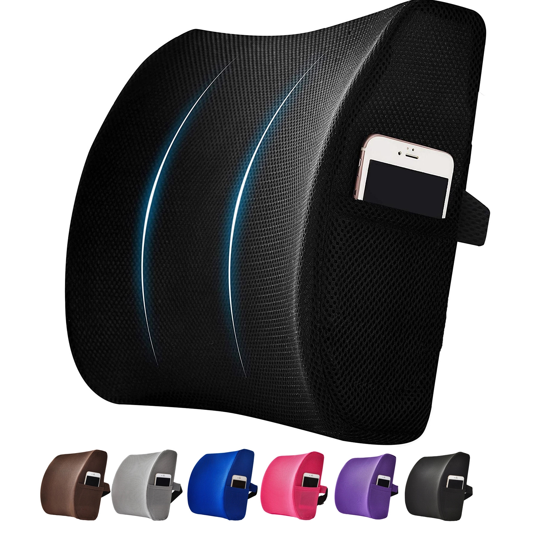 Memory Foam Back Support Cushion Lumbar Pillow 1