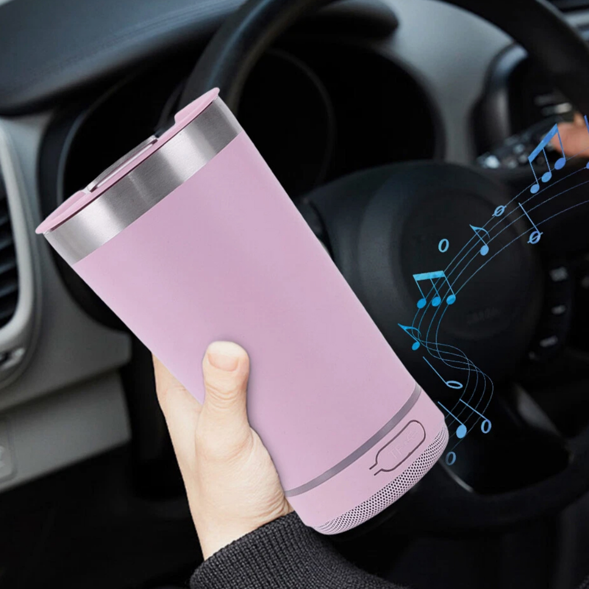 16Oz Insulated Tumbler with Integrated Wireless Speaker 3