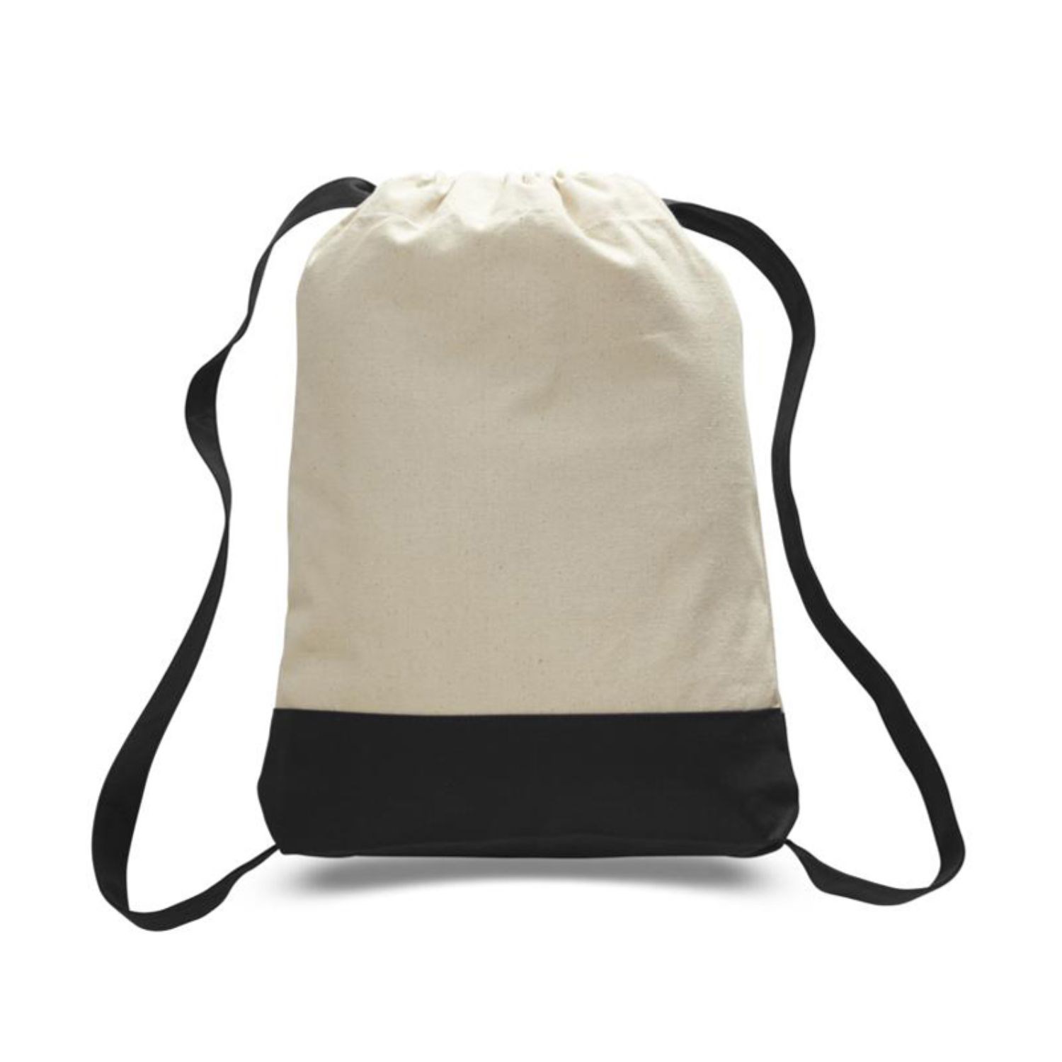 12 oz. Cotton Canvas Two Tone Sport Backpack USA Decorated (14" x 18")