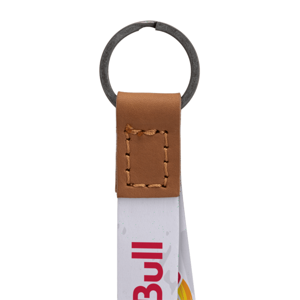 Dye Sublimated Keychain with Leather Accent 10