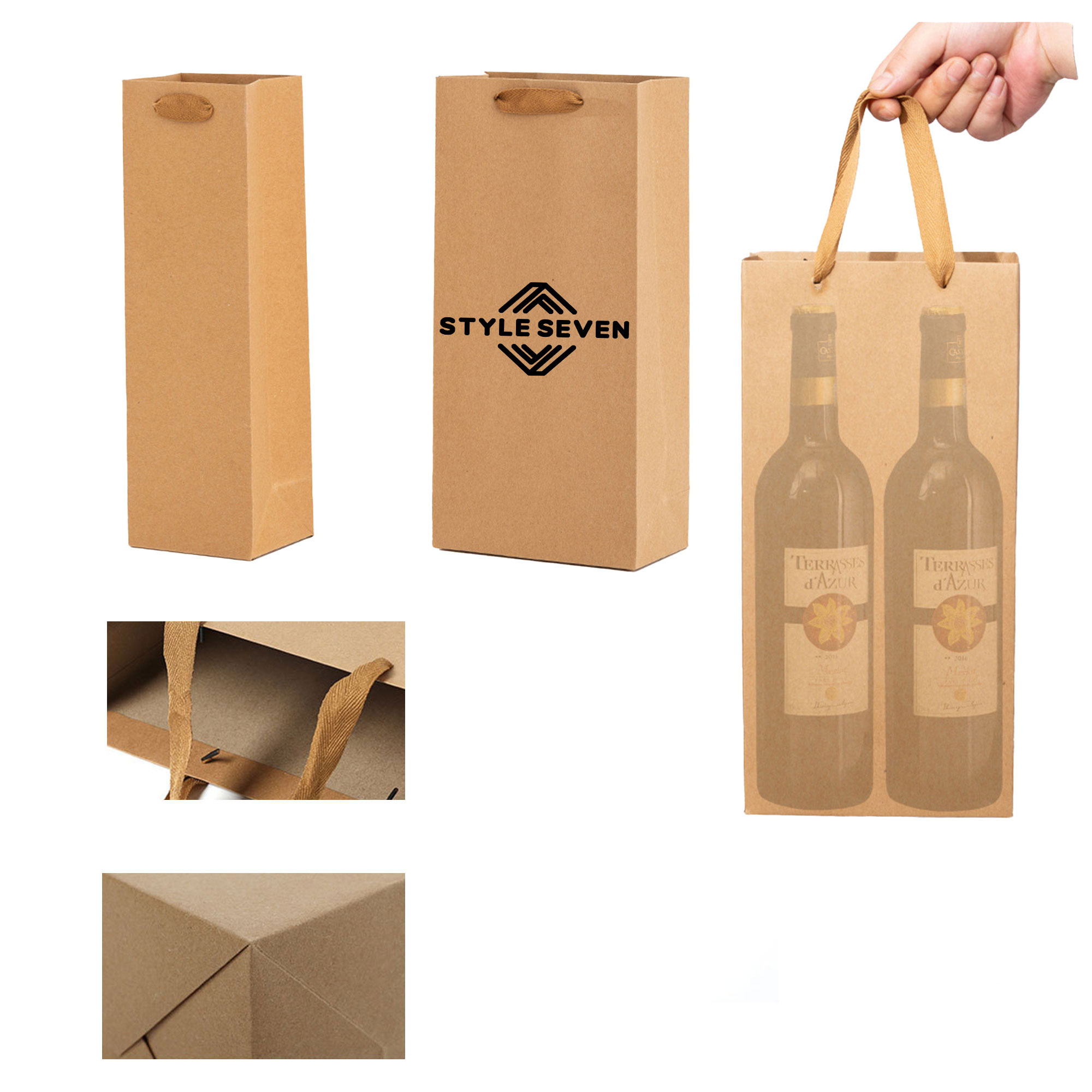 Kraft Paper Wine Bags 1