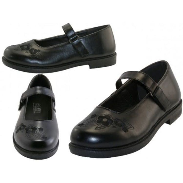 Girls' School Shoes - Black Size 11-3 Age 4-8 Years 2