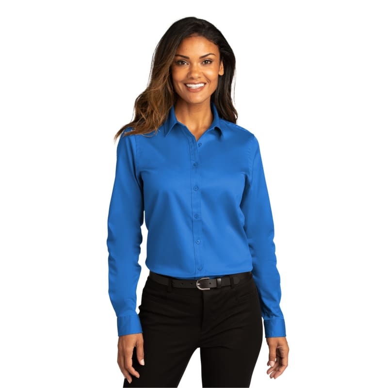 Port Authority Ladies Long Sleeve SuperPro React Twill Shirt. 47