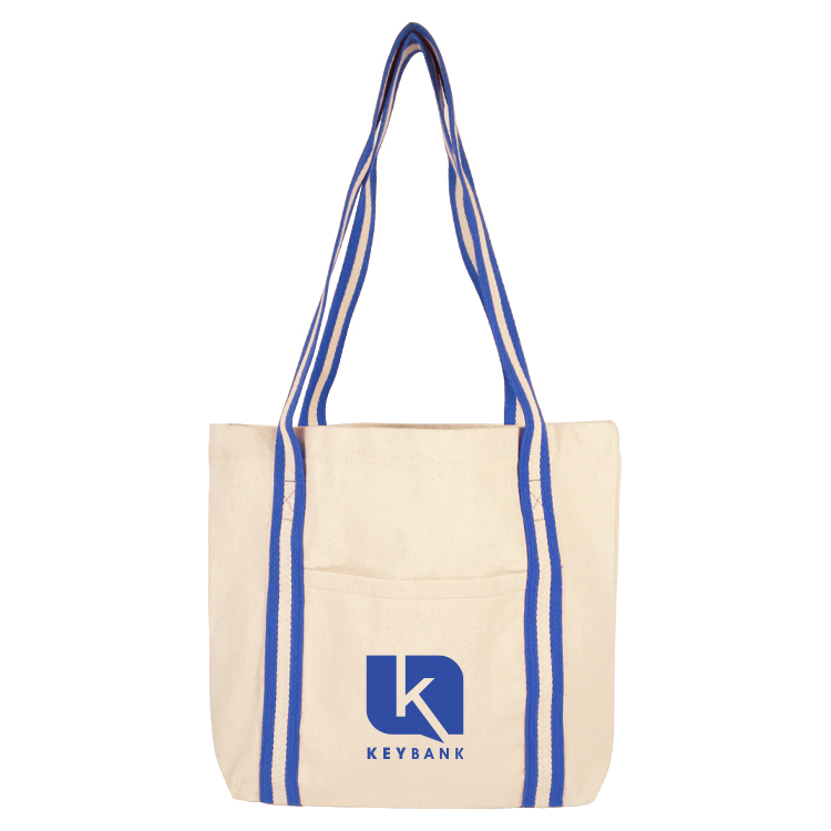 Sonoma Striped Handle 10oz Cotton Tote Bag 5