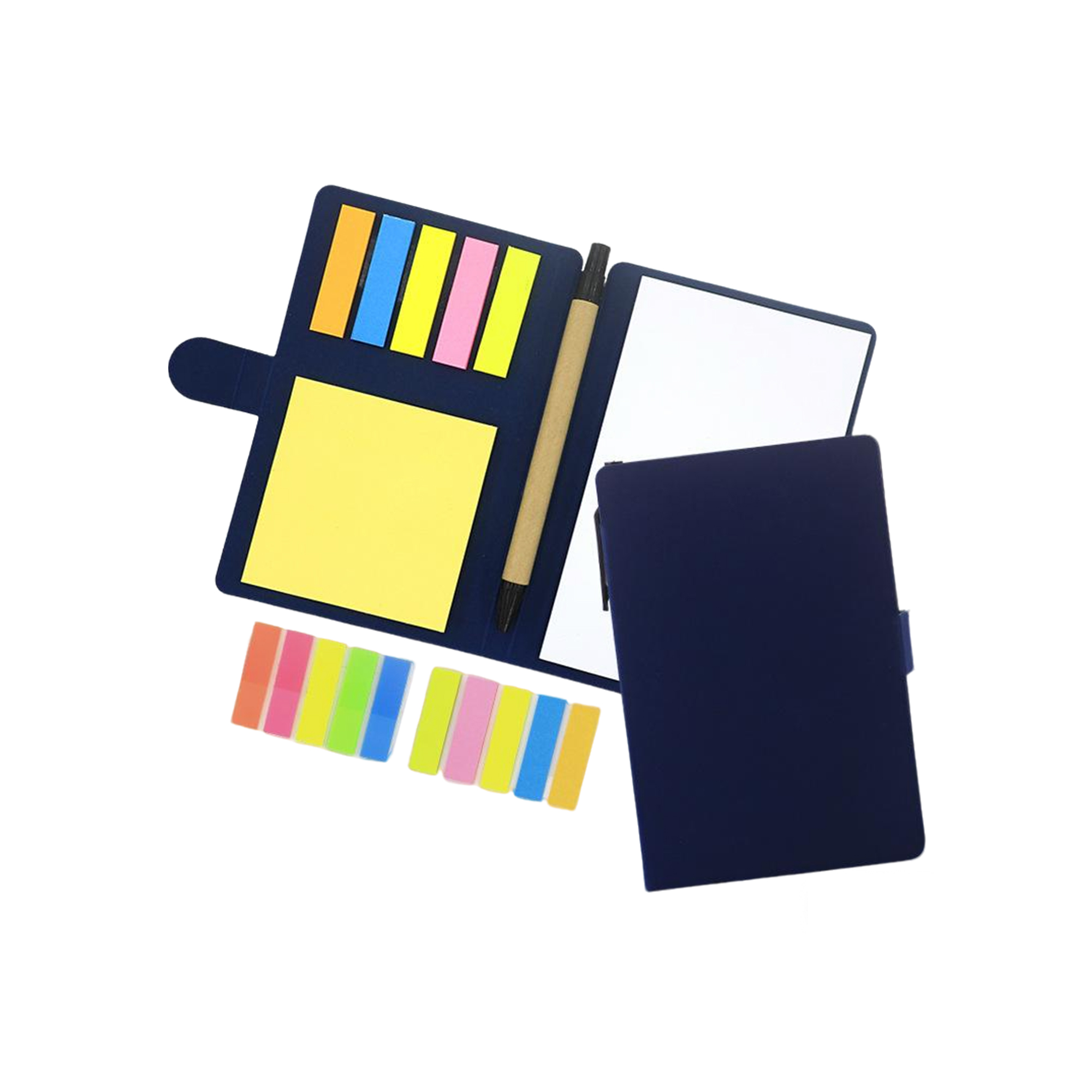 Kraft Paper Note Pad With Transparent Sticky Notes And Button Closure 6