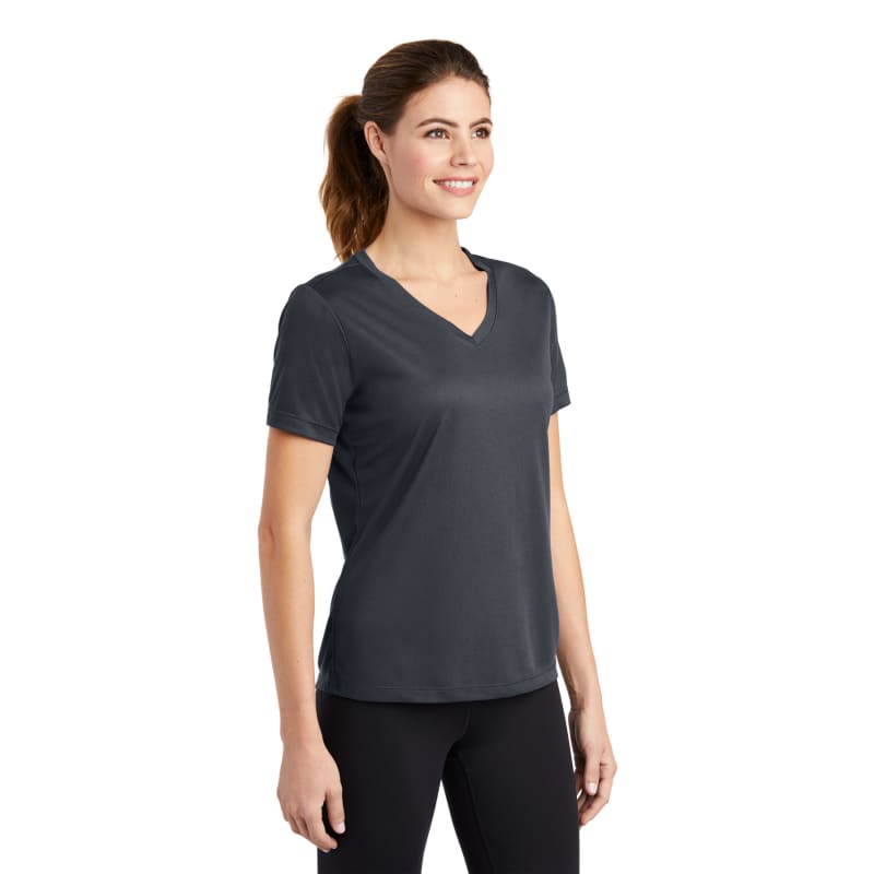 Sport-Tek Women's PosiCharge RacerMesh V-Neck Tee. 43