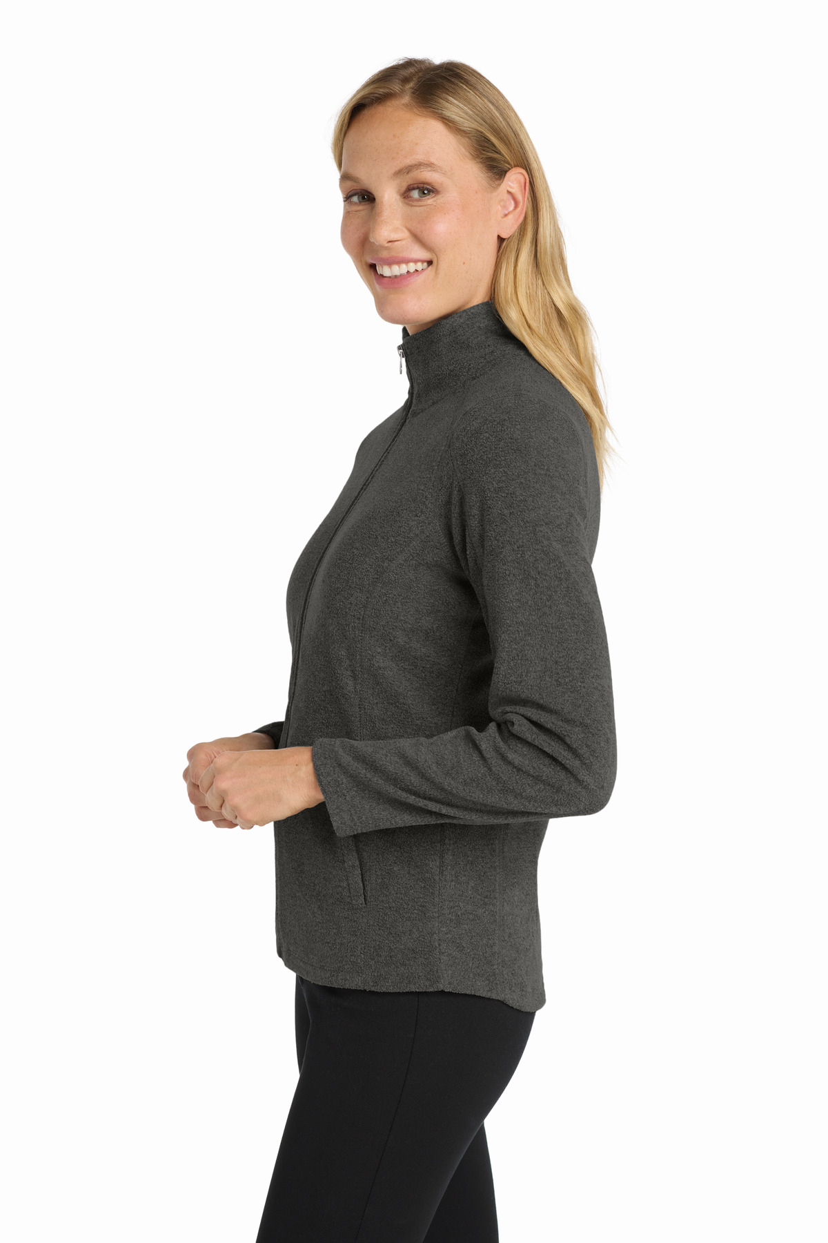 Port Authority Women's Heather Microfleece Full-Zip Jacket. L235 38