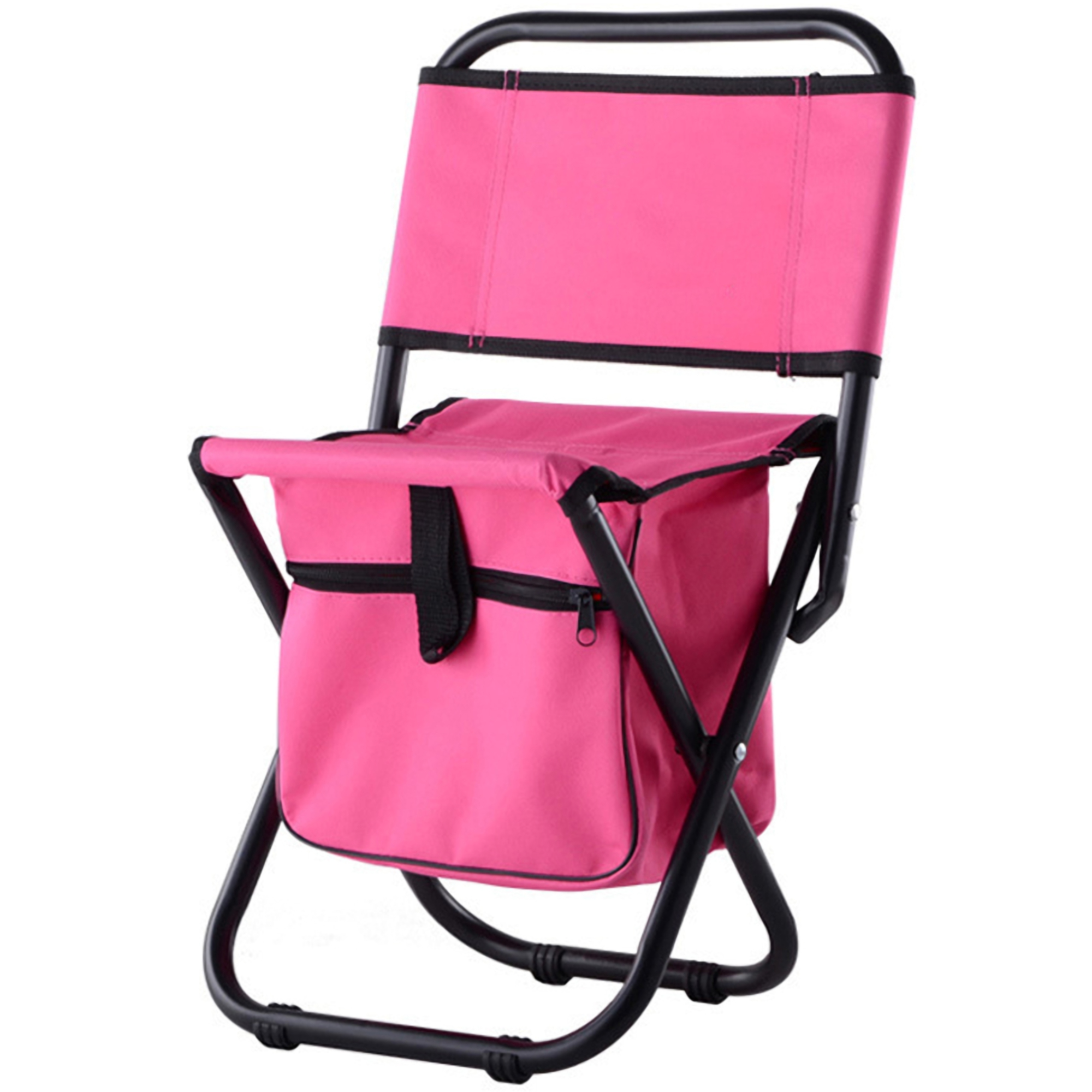 Portable Folding Camping Chair w/Insulated Cooler Bag 1