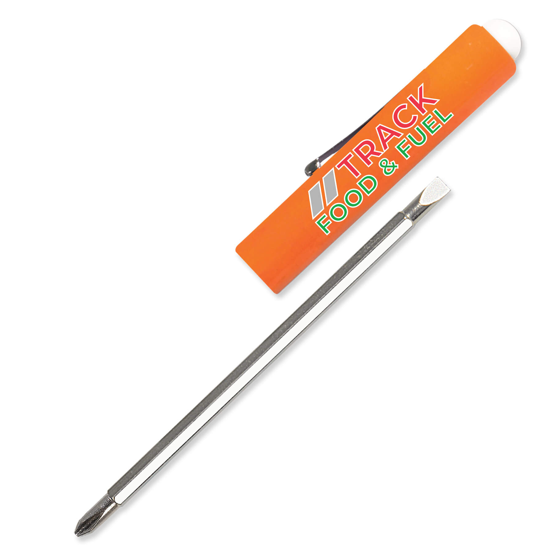 Jumbo Pocket Screwdriver Reversible Flat Blade + Button 11
