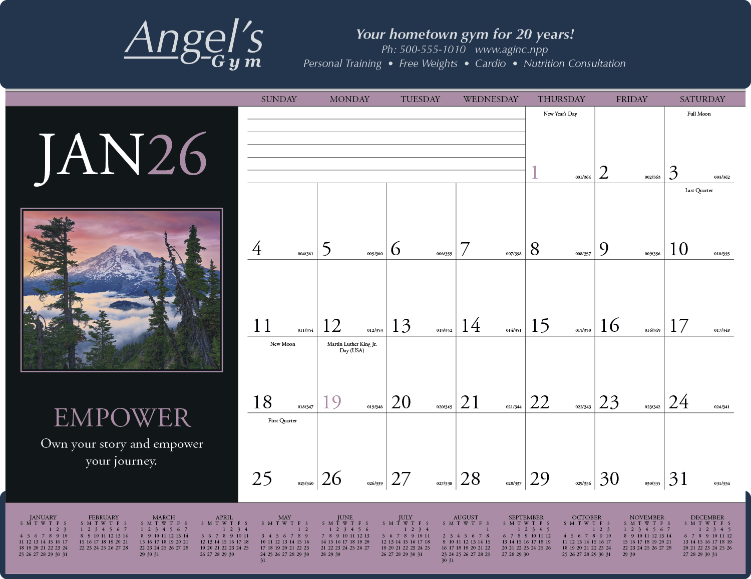 Triumph® Calendars Motivations Desk Pad 58