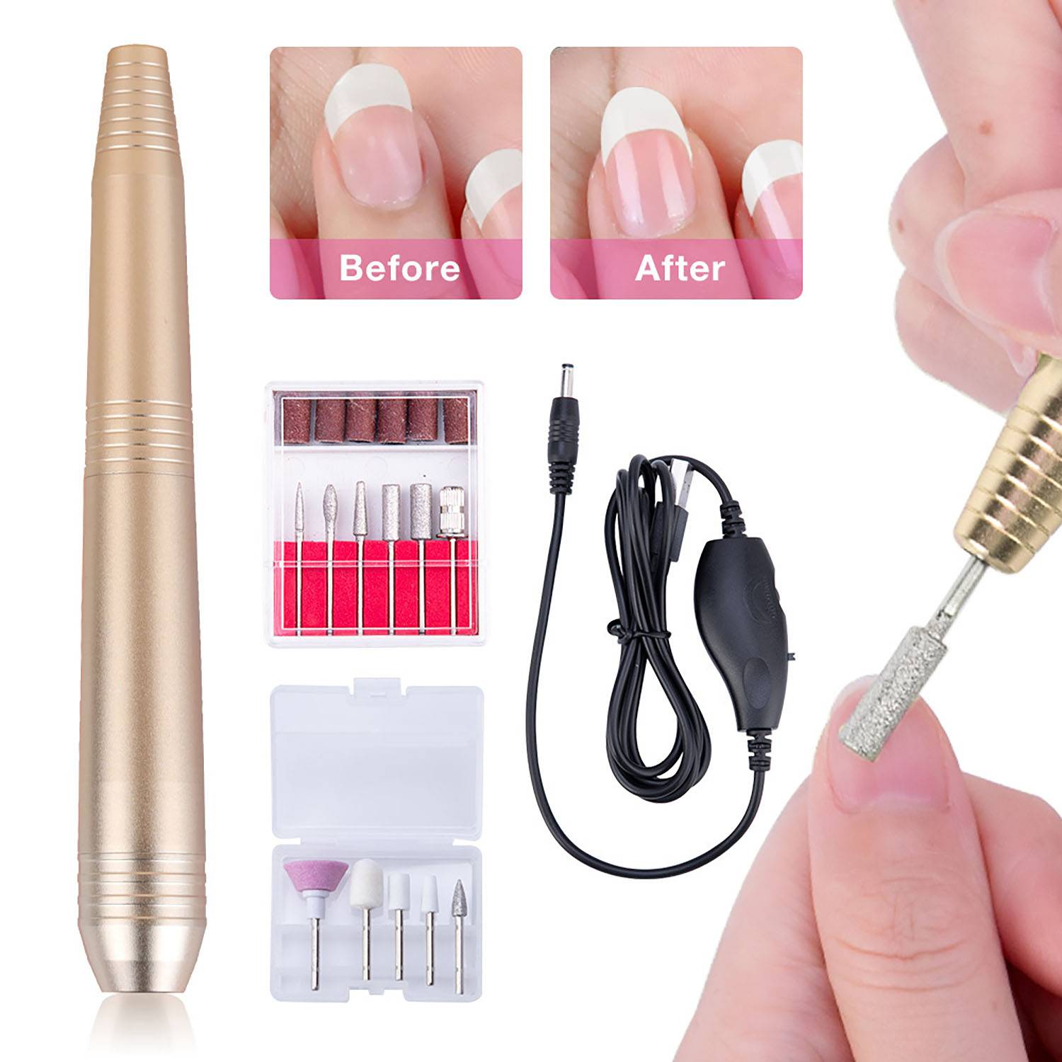 Manicure Portable Electric Nail Drill Kit 3