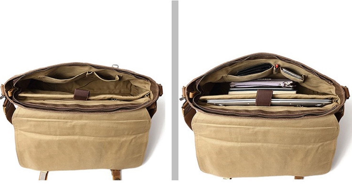 Canvas Leather Computer Laptop Bag 9