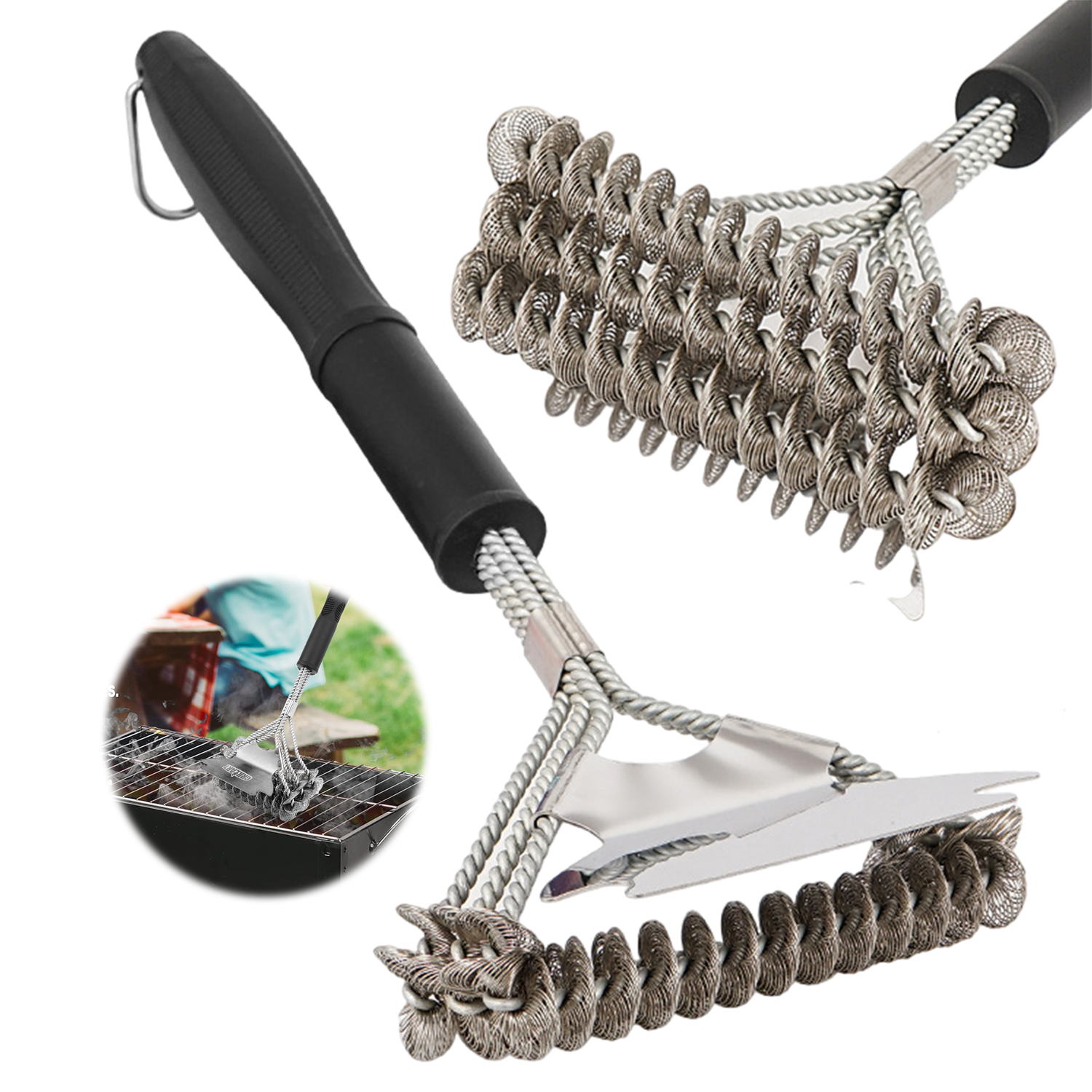 16.5" Stainless Barbeque Brush 3