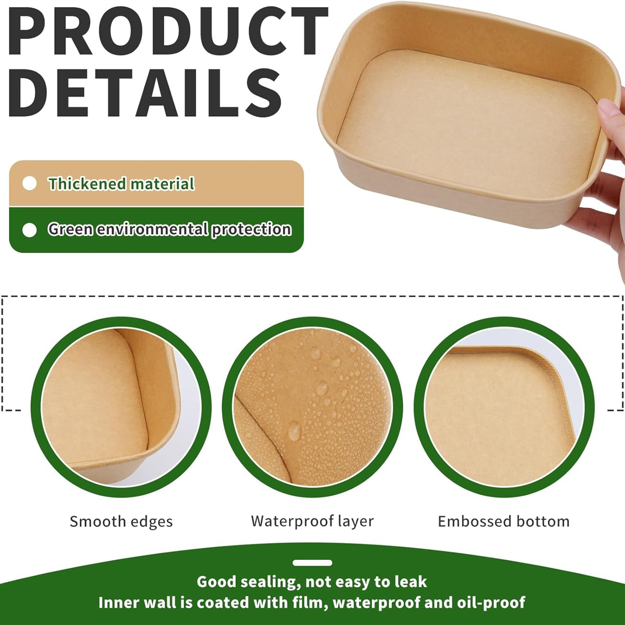 19 oz Disposable Paper Salad Containers 3