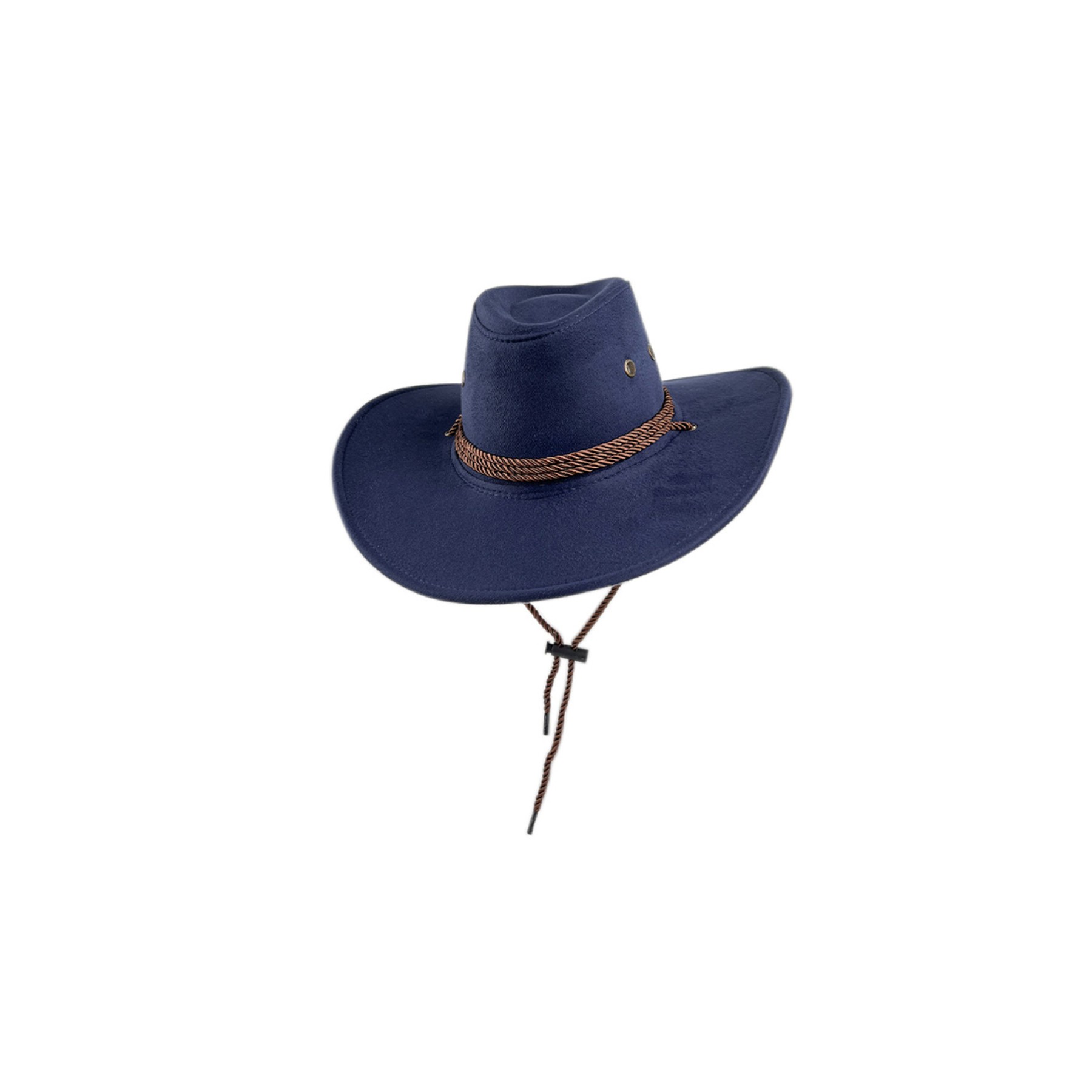 Western Suede Cowboy Hat With Wide Brim 3