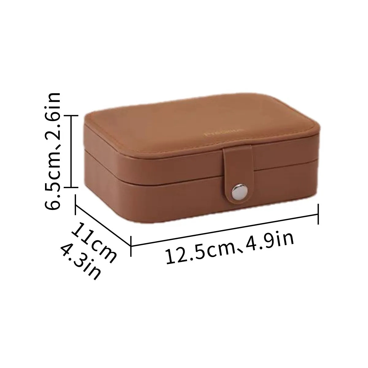 Travel Jewelry Box With Necklace Hooks And Ring Slots 2