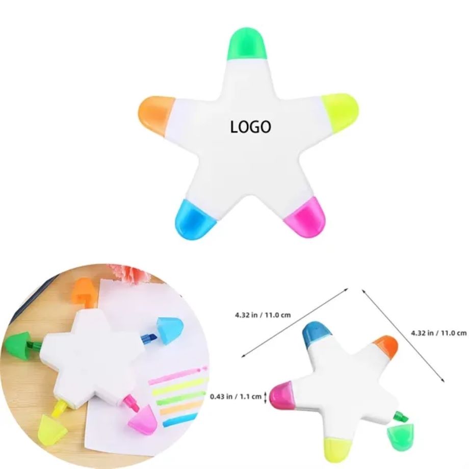 Five-Color Star Highlighter Marker Pen 1
