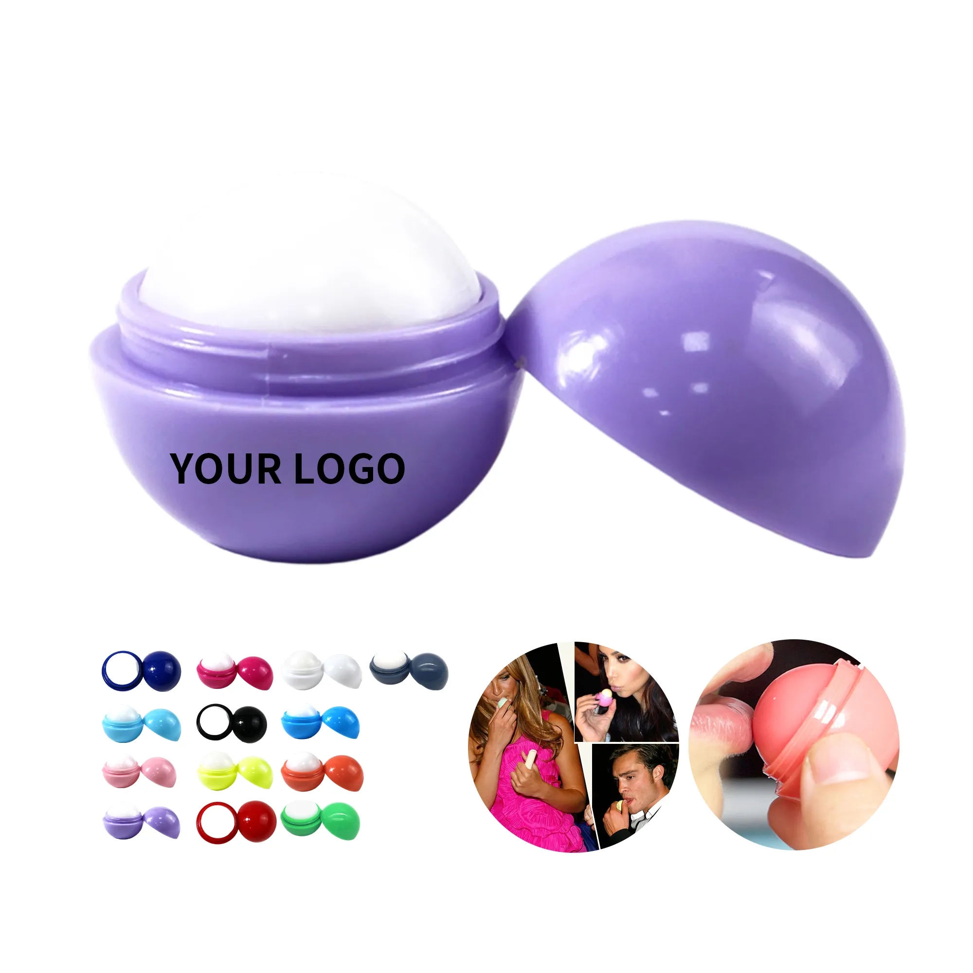 MOQ 50 Spherical Lip Balm Moisturizer 18