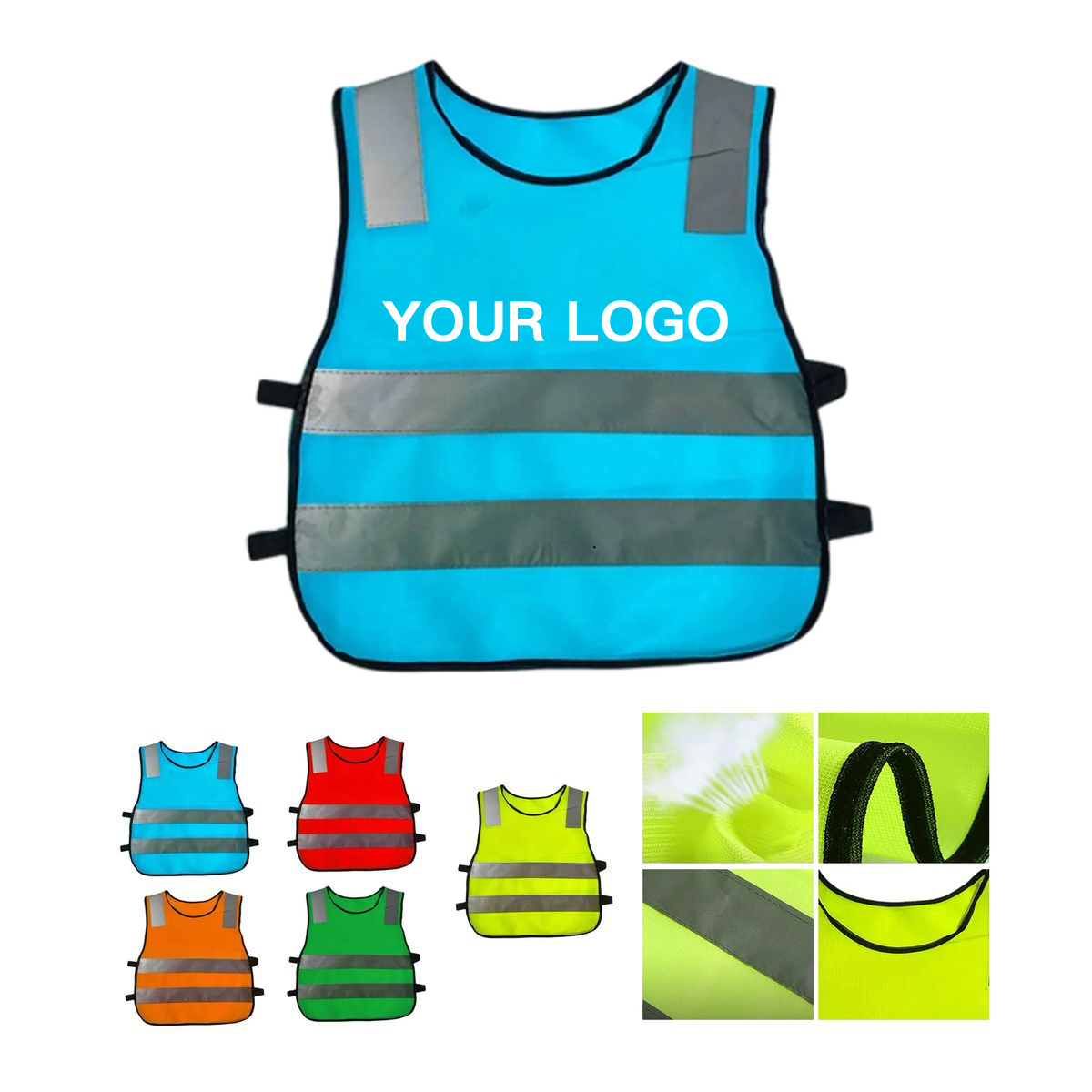Breathable Safety Vest for Kids with Reflective Strips 7