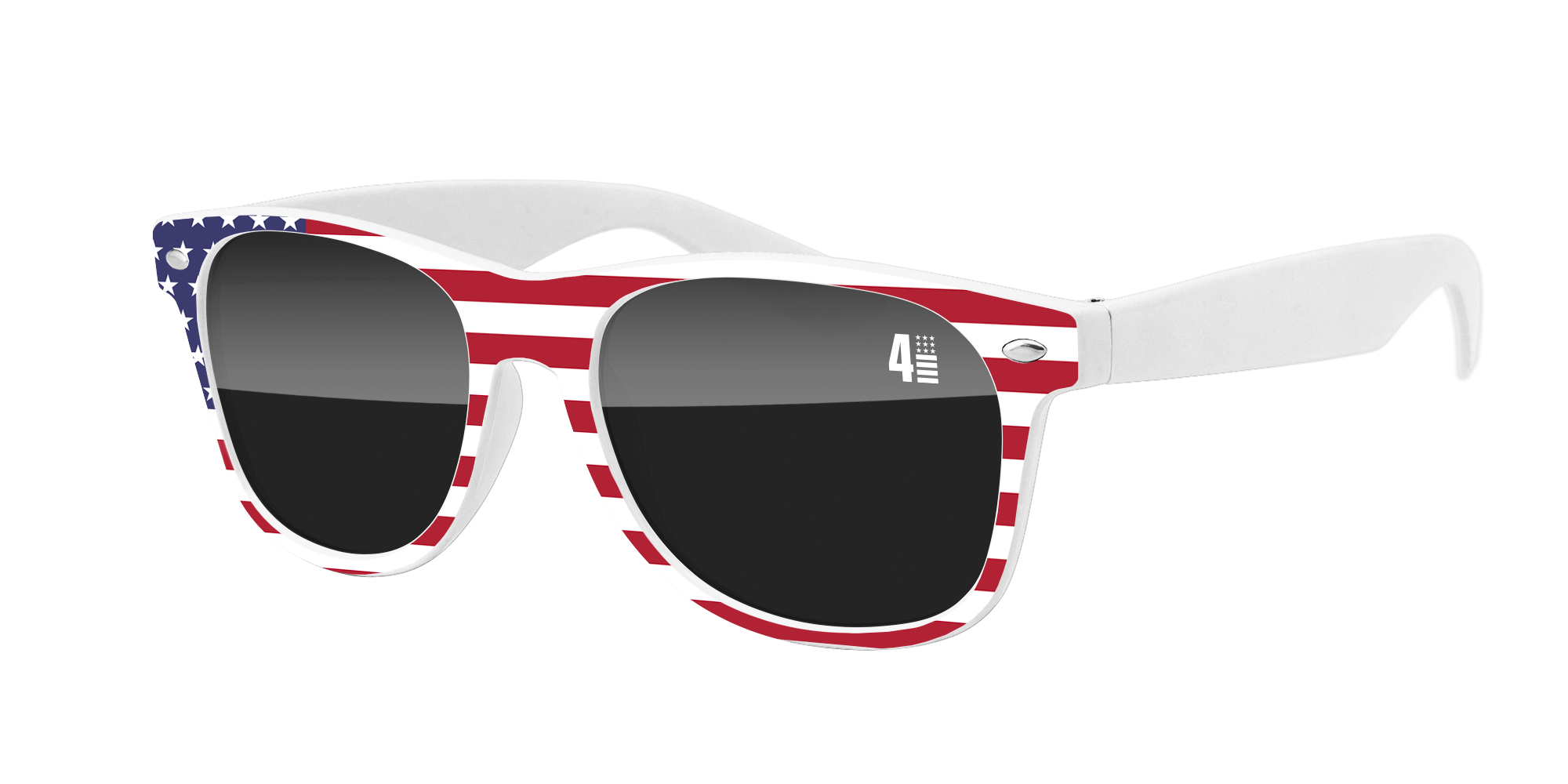 Retro Sunglasses w/ 1 Color Temple Imprint & Front Frame Heat Transfer 8