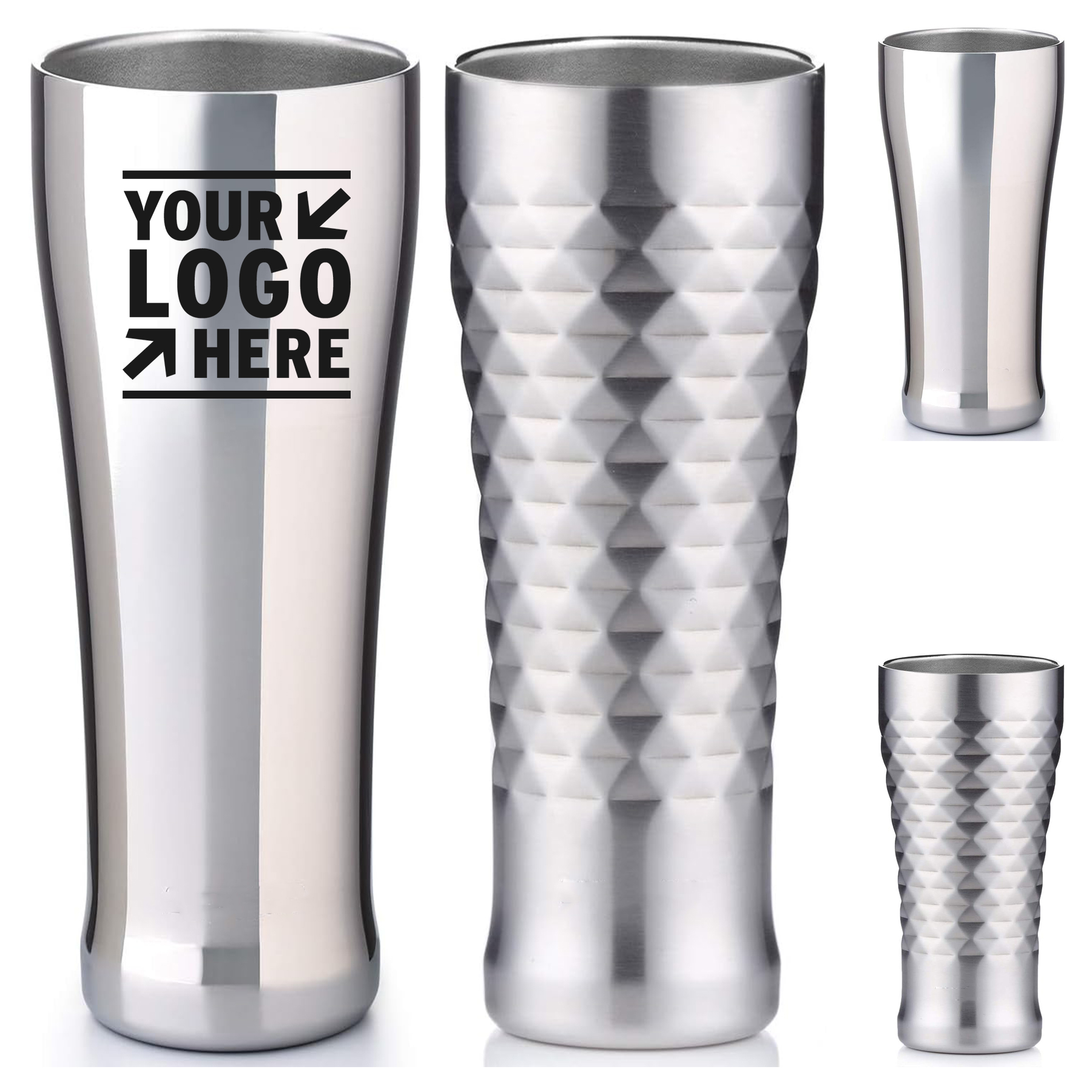 16 OZ Double Walled Vacuum Insulated Pint Cup Beer Mug 2