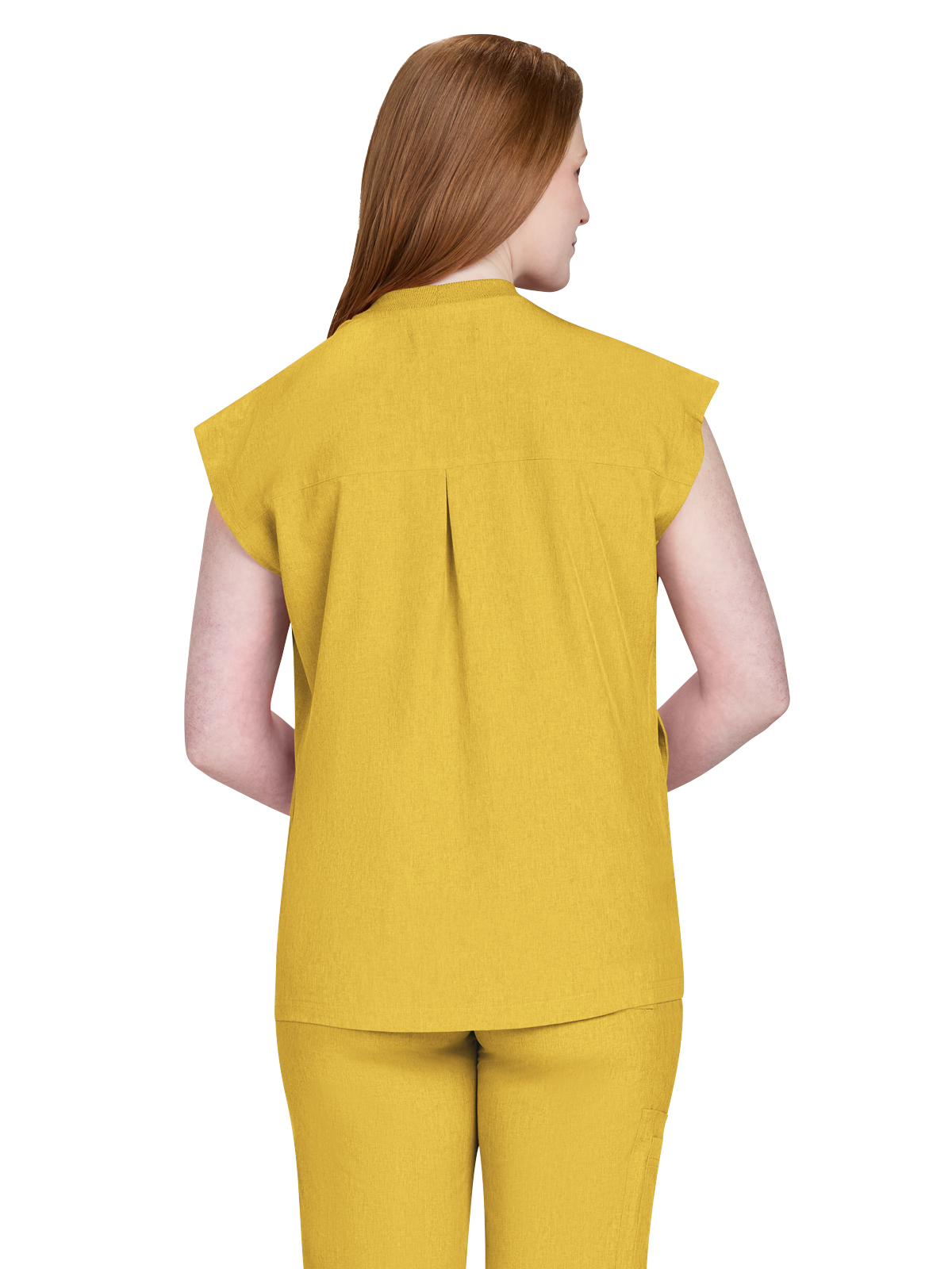 Basics - Women's Two-Pocket Round Neck Scrub Top 5