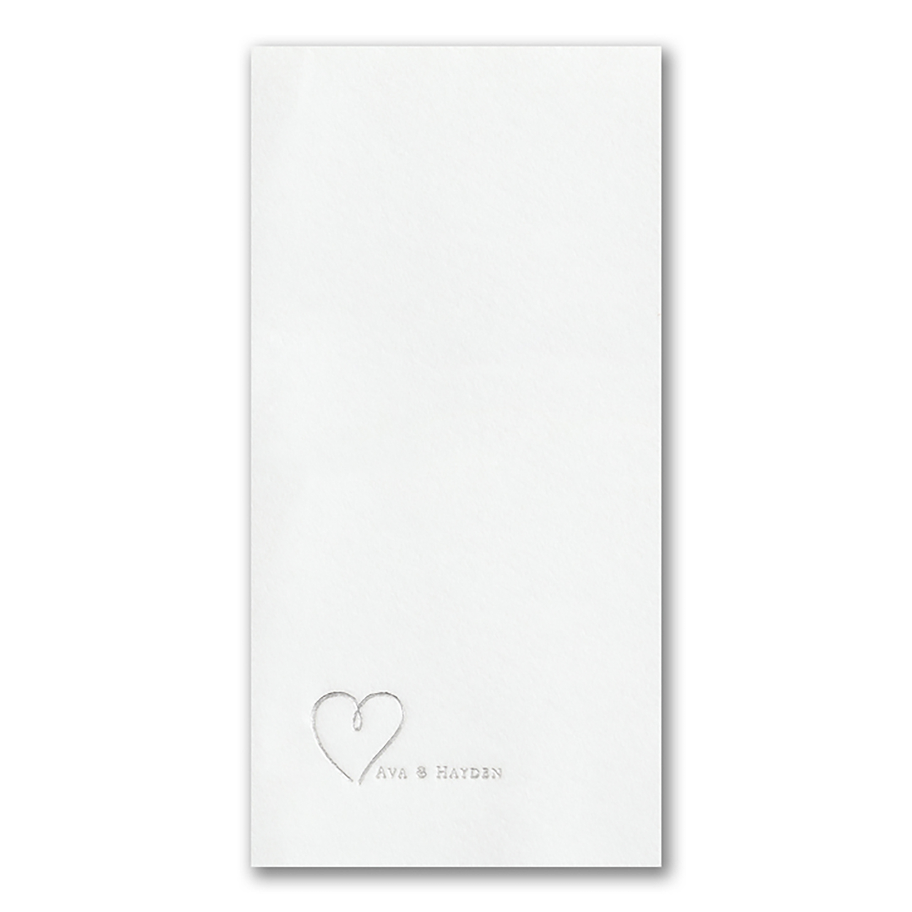 Petite Heart Premium Guest Towel w/uncoined Edge (White) 2