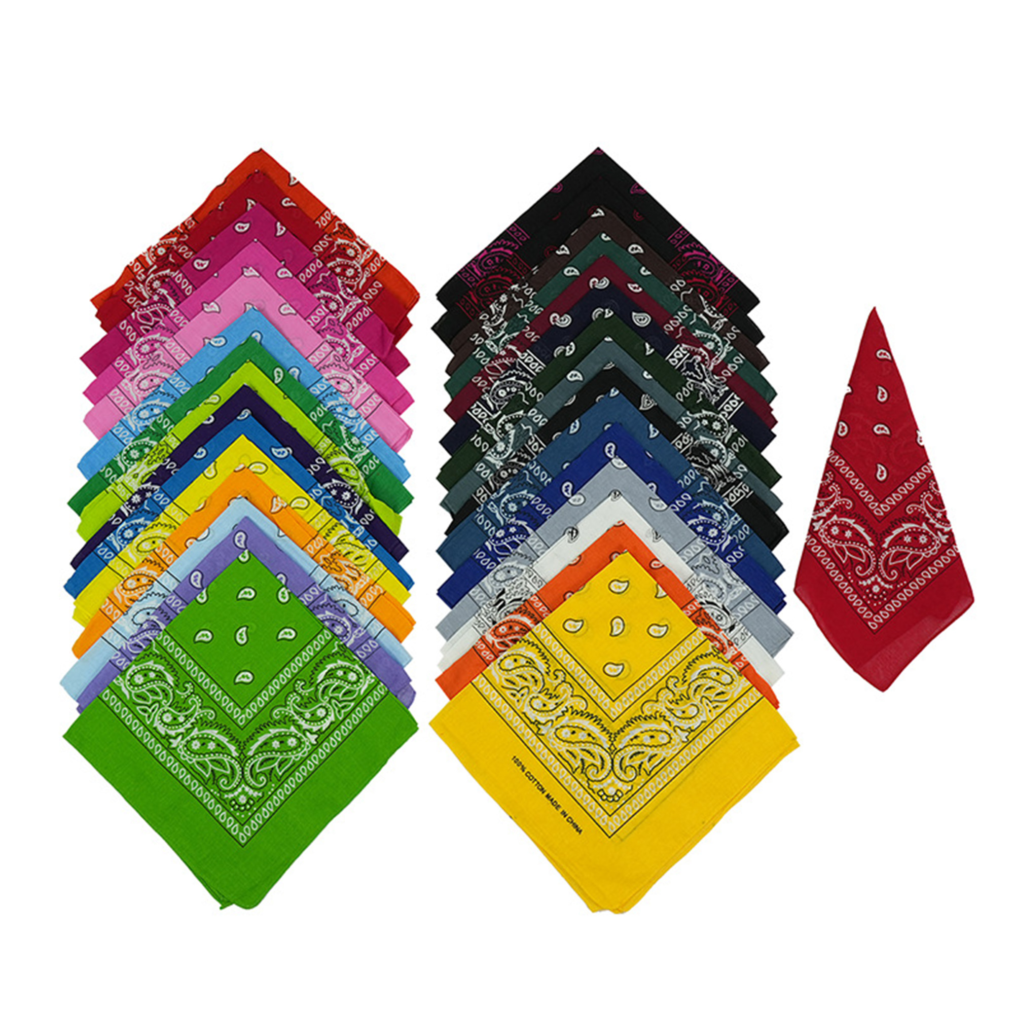 22" Bandana With Stock Paisley Pattern 1