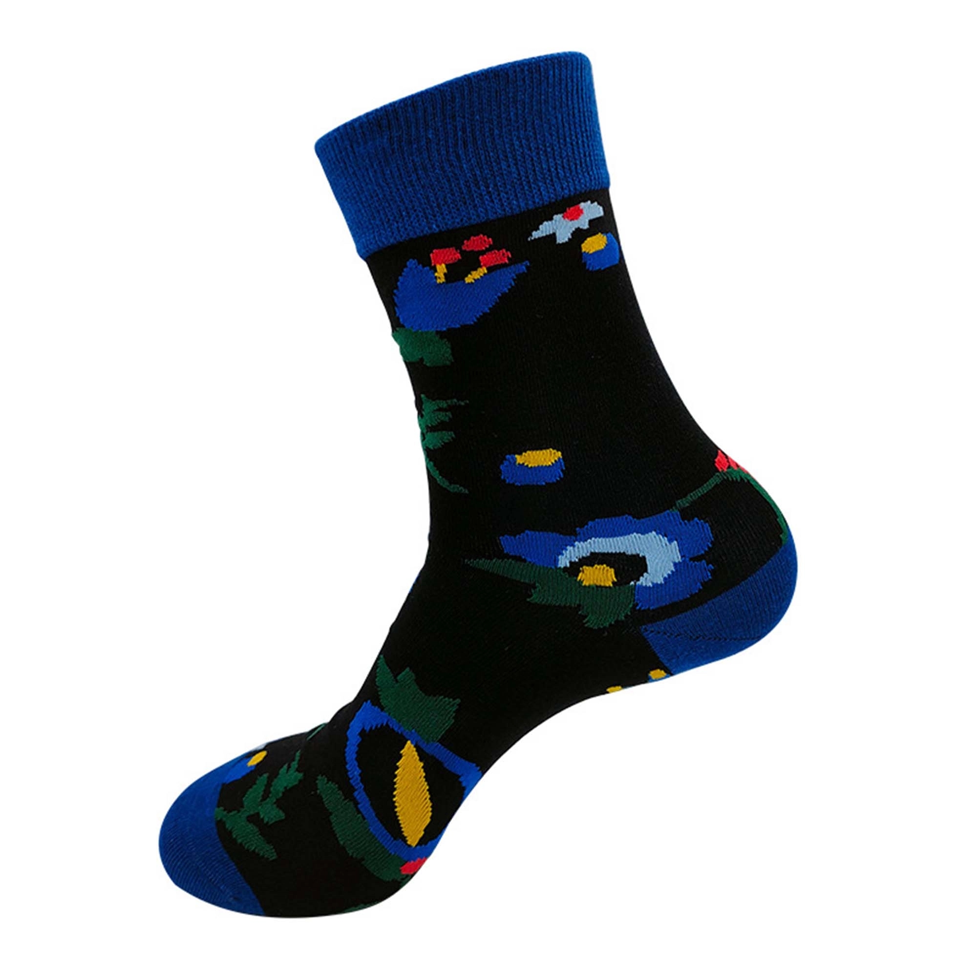 Adult Athletic Crew Woven Jacquard Cotton Socks 5
