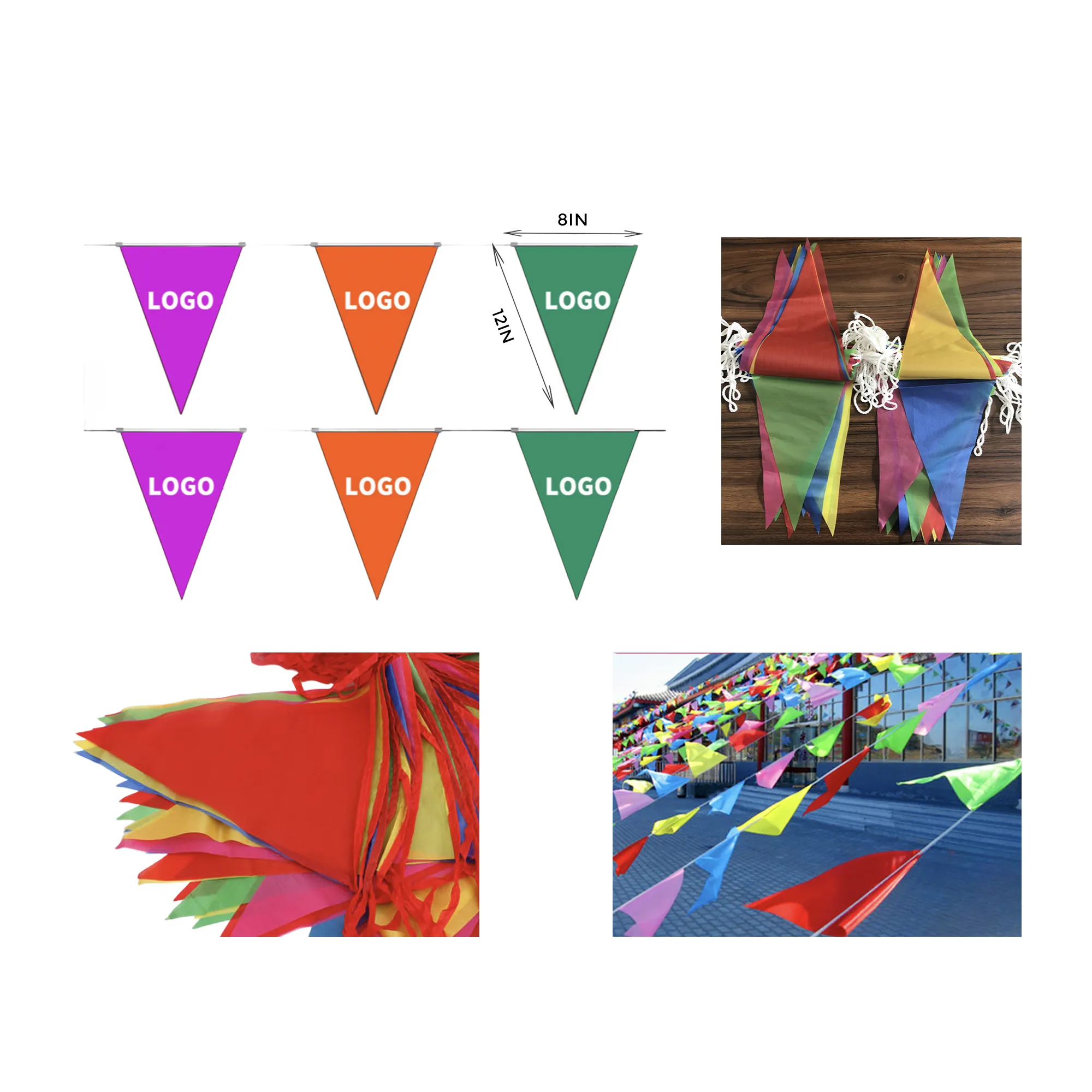 MOQ 10 PCS Full Color Advertising Pennant