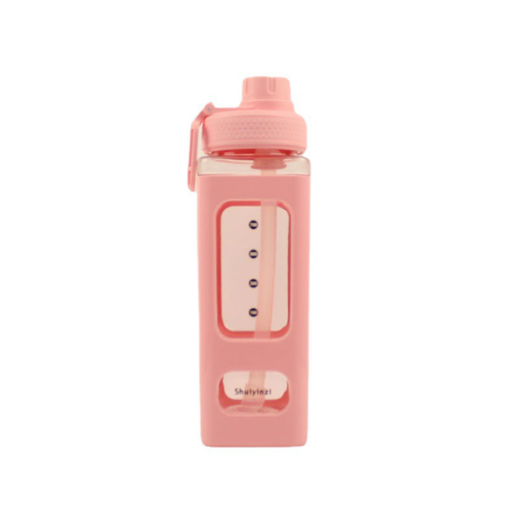 Square Drinking Bottle With Straw 5
