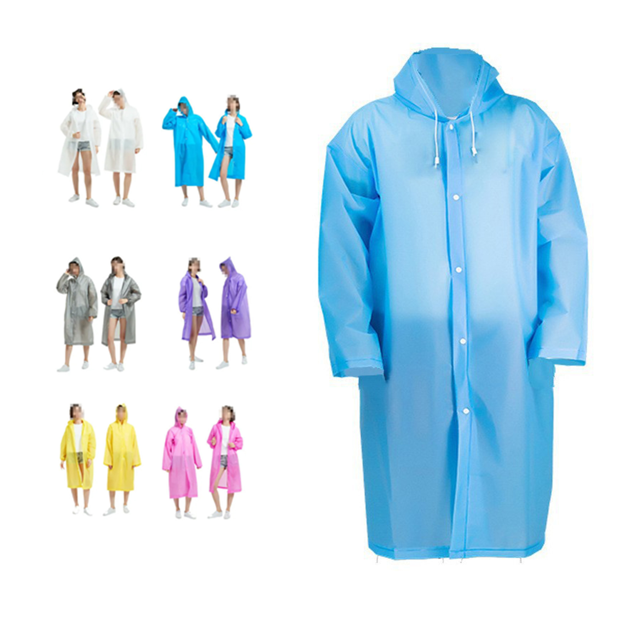 Long Reusable EVA Raincoat 2