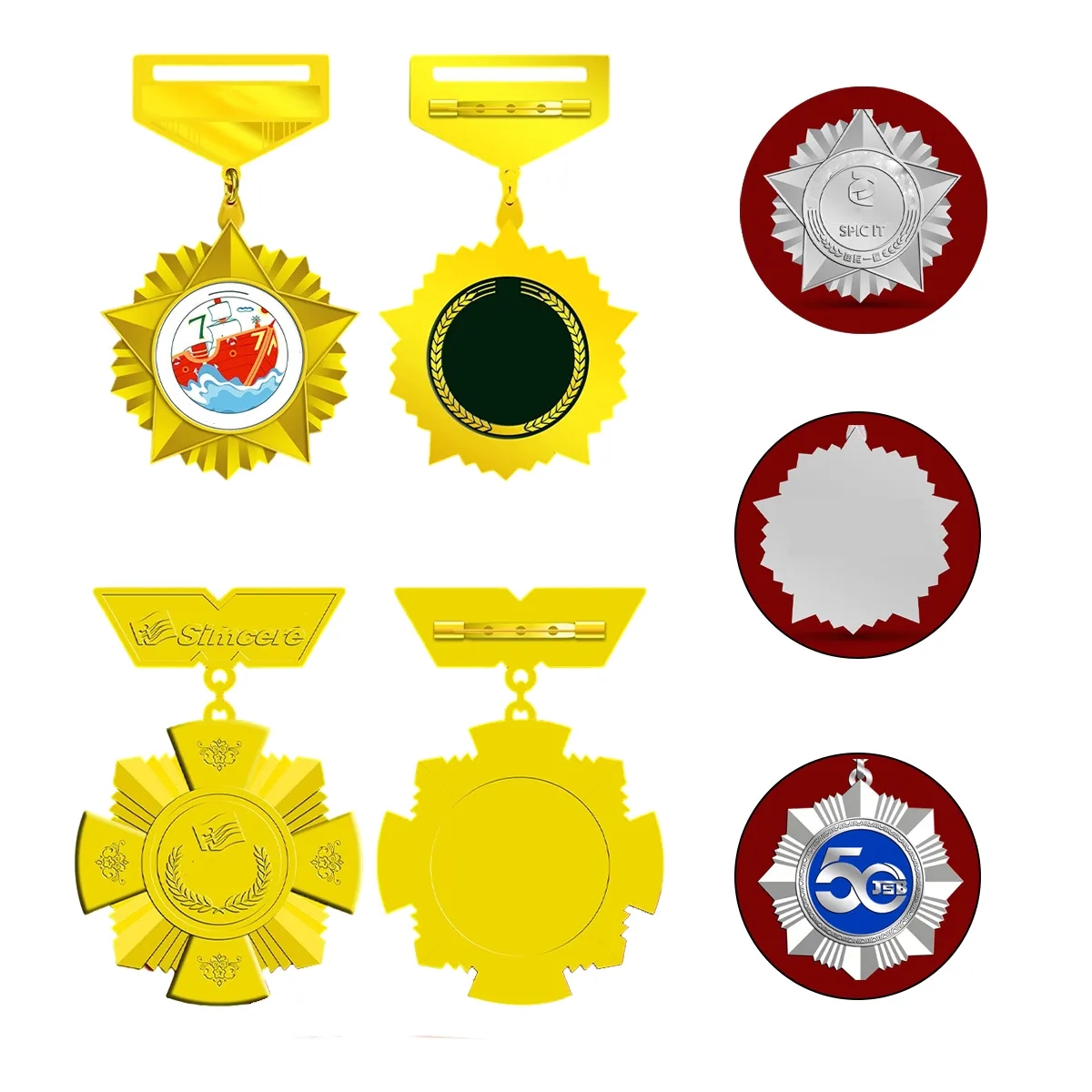Custom Award Medals With Ribbon Lanyard 4