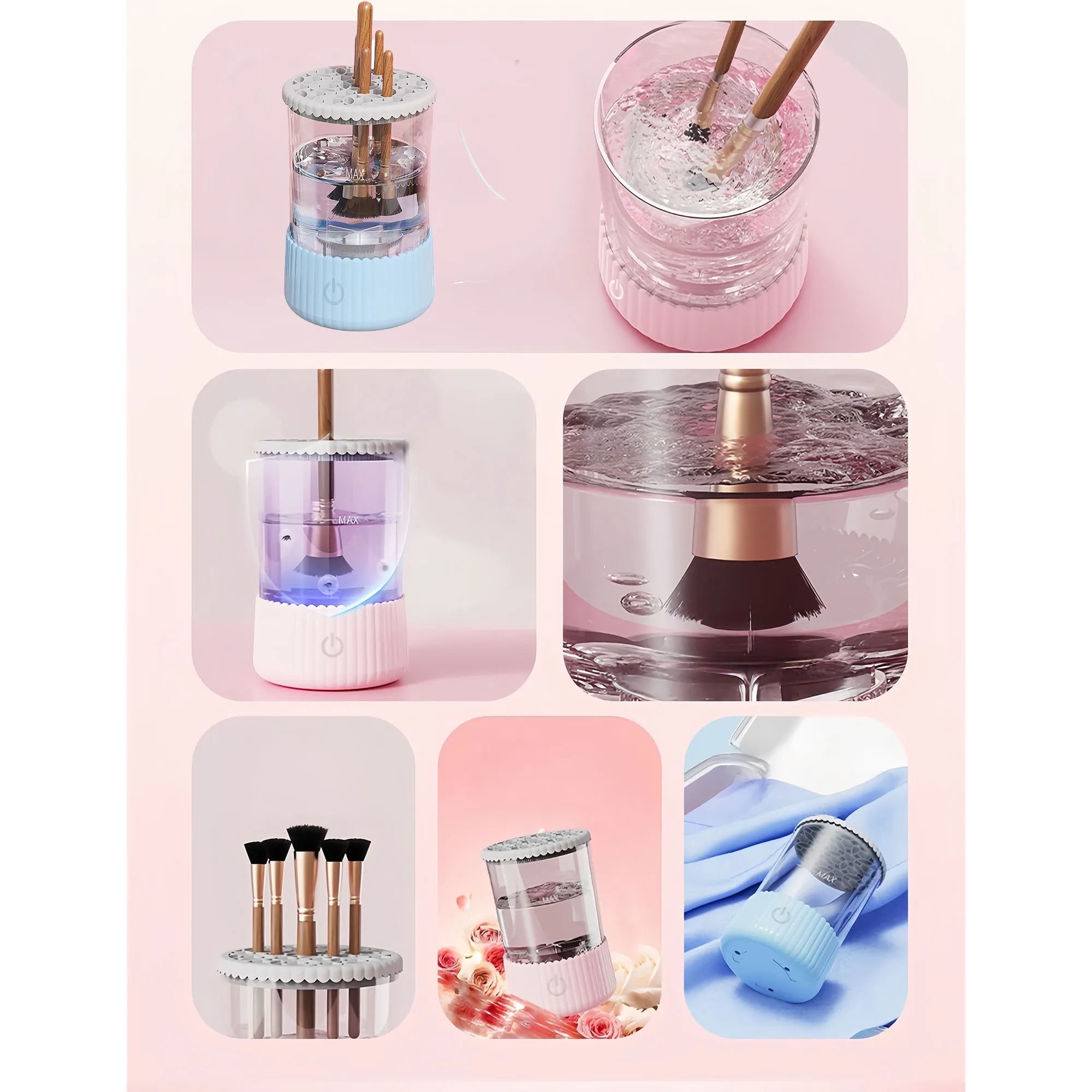 Portable Ultrasonic Makeup Brush Cleaner And Dryer 3
