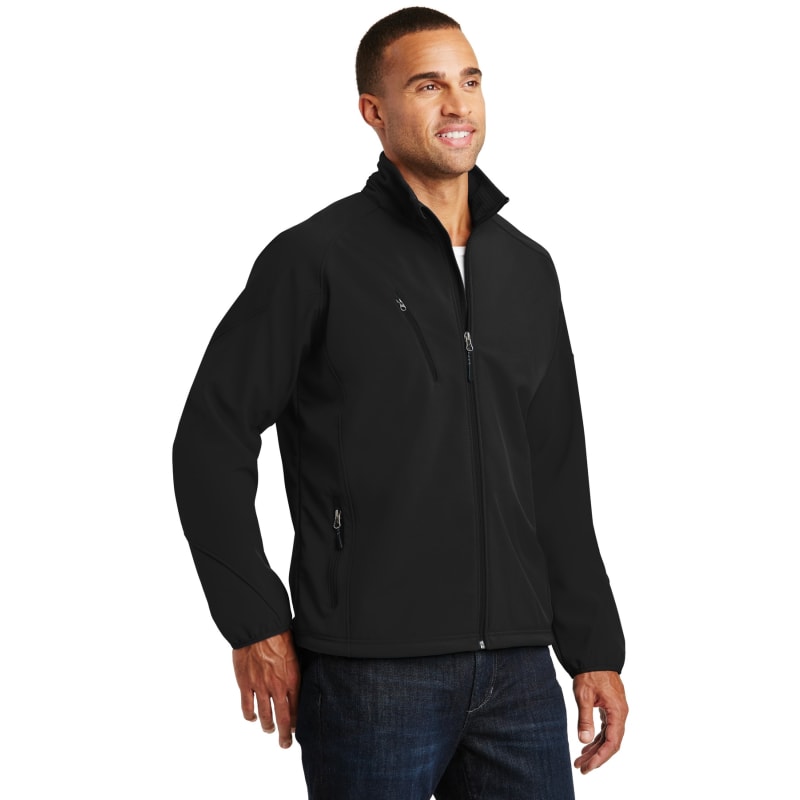 Port Authority Textured Soft Shell Jacket. 4
