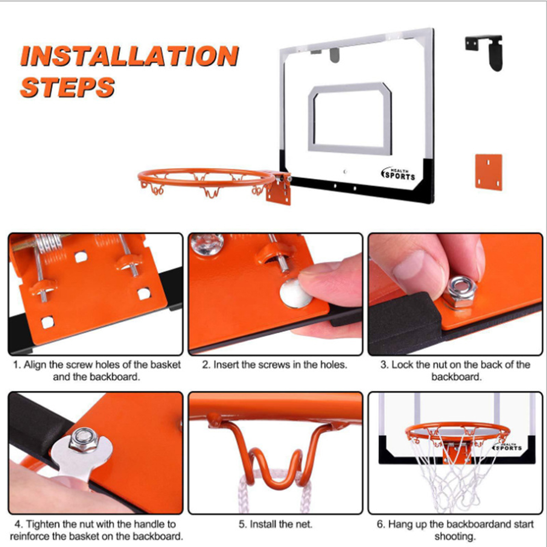 Indoor Mini Basketball Hoop Set 4