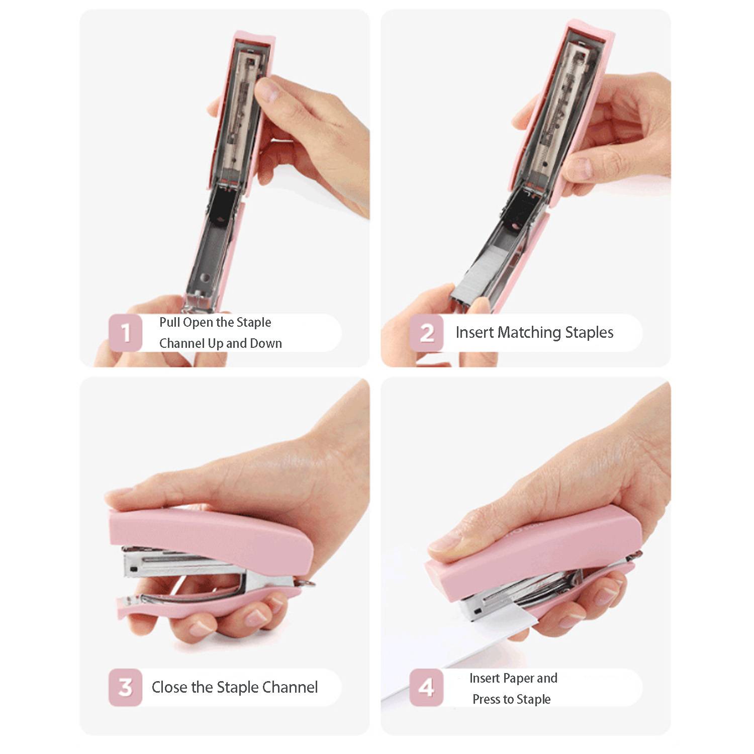 Office Handheld Plastic Stapler 4