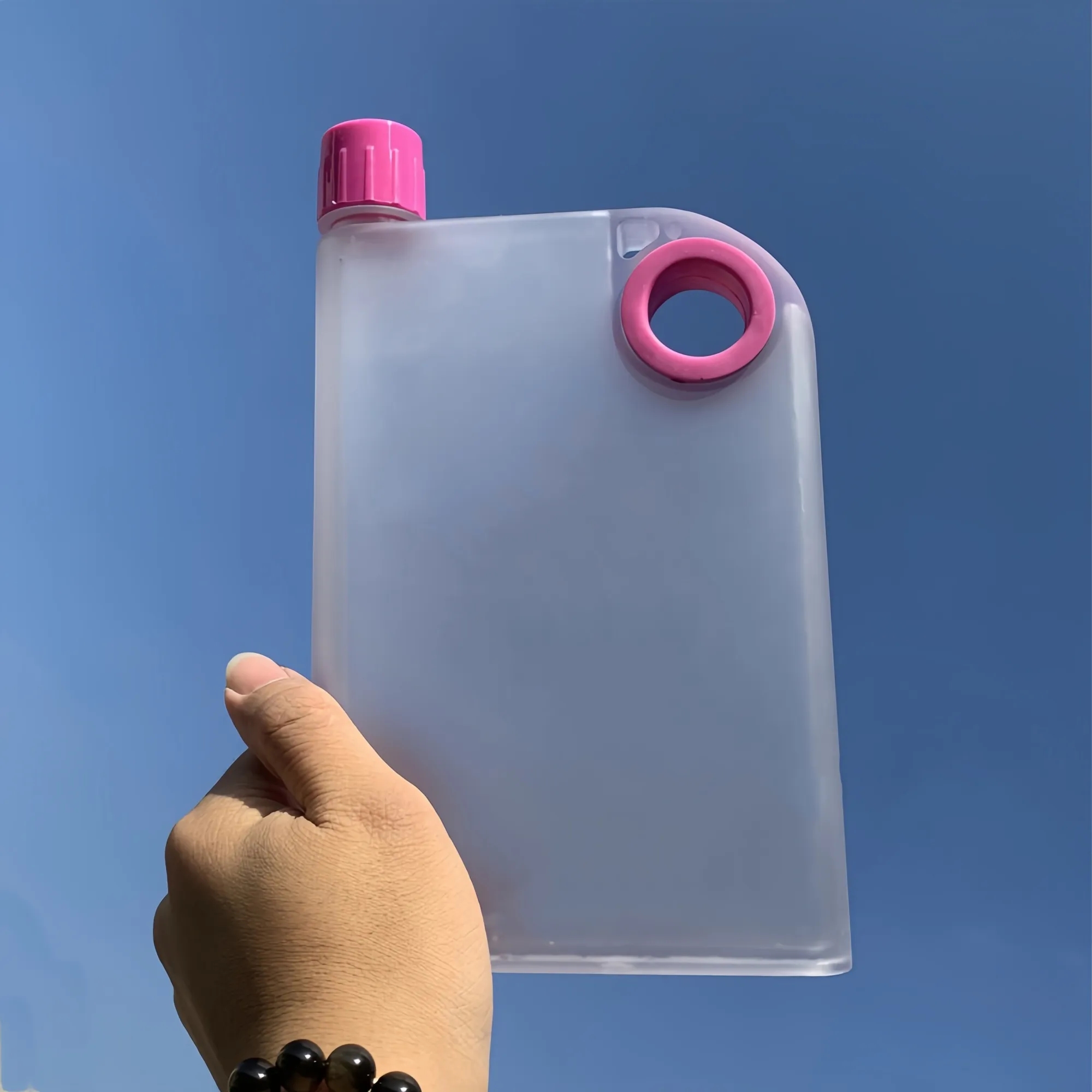 Slim Flat Transparent Water Bottle 12