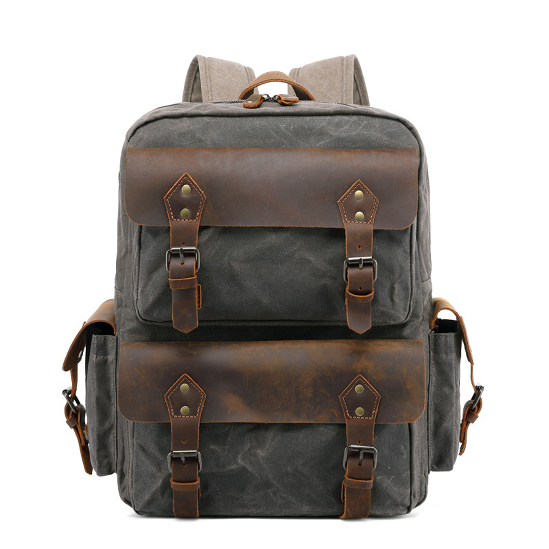 Luxury Retro Leather Travel Backpack 2