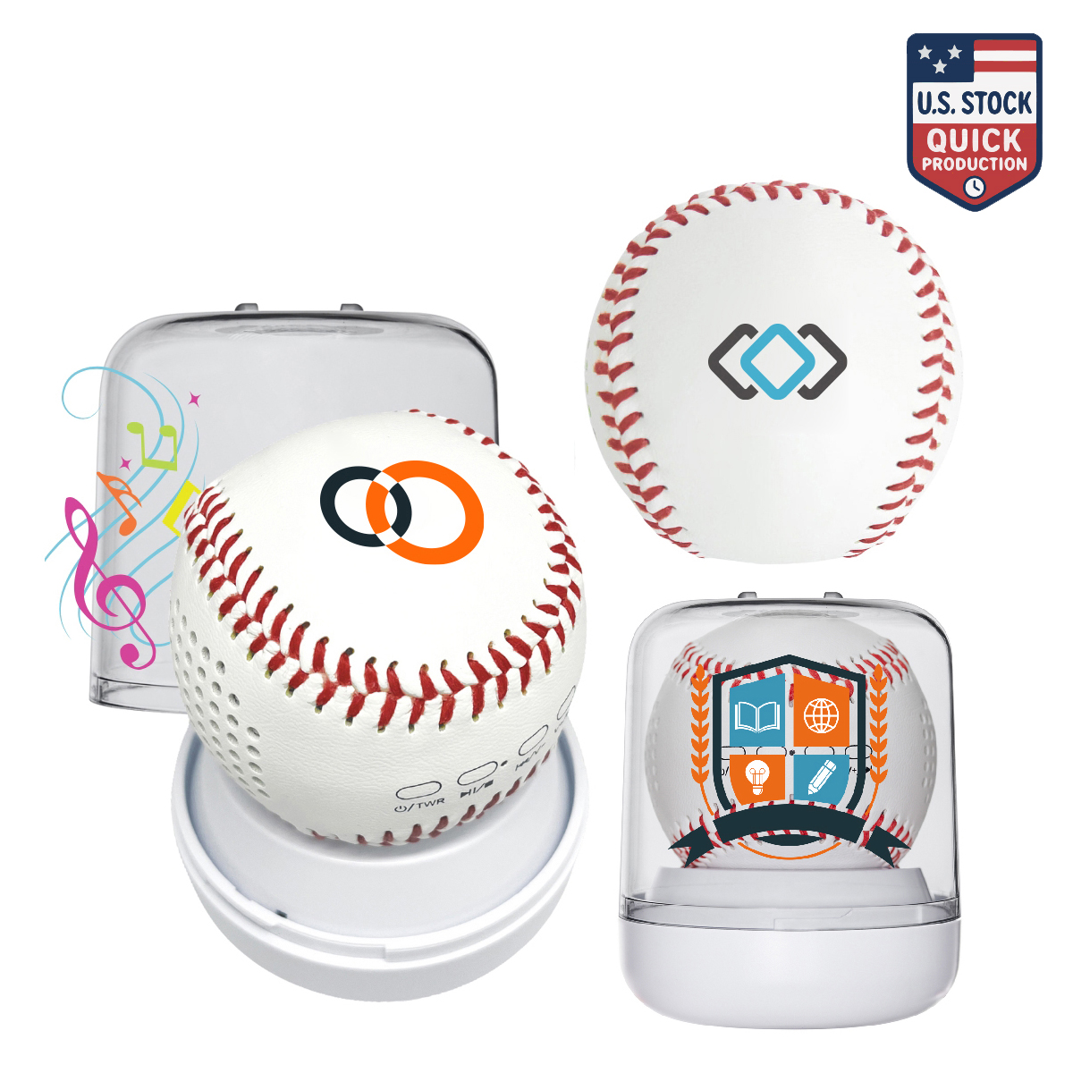 SonicWave Sports Baseball Bluetooth Speaker 10