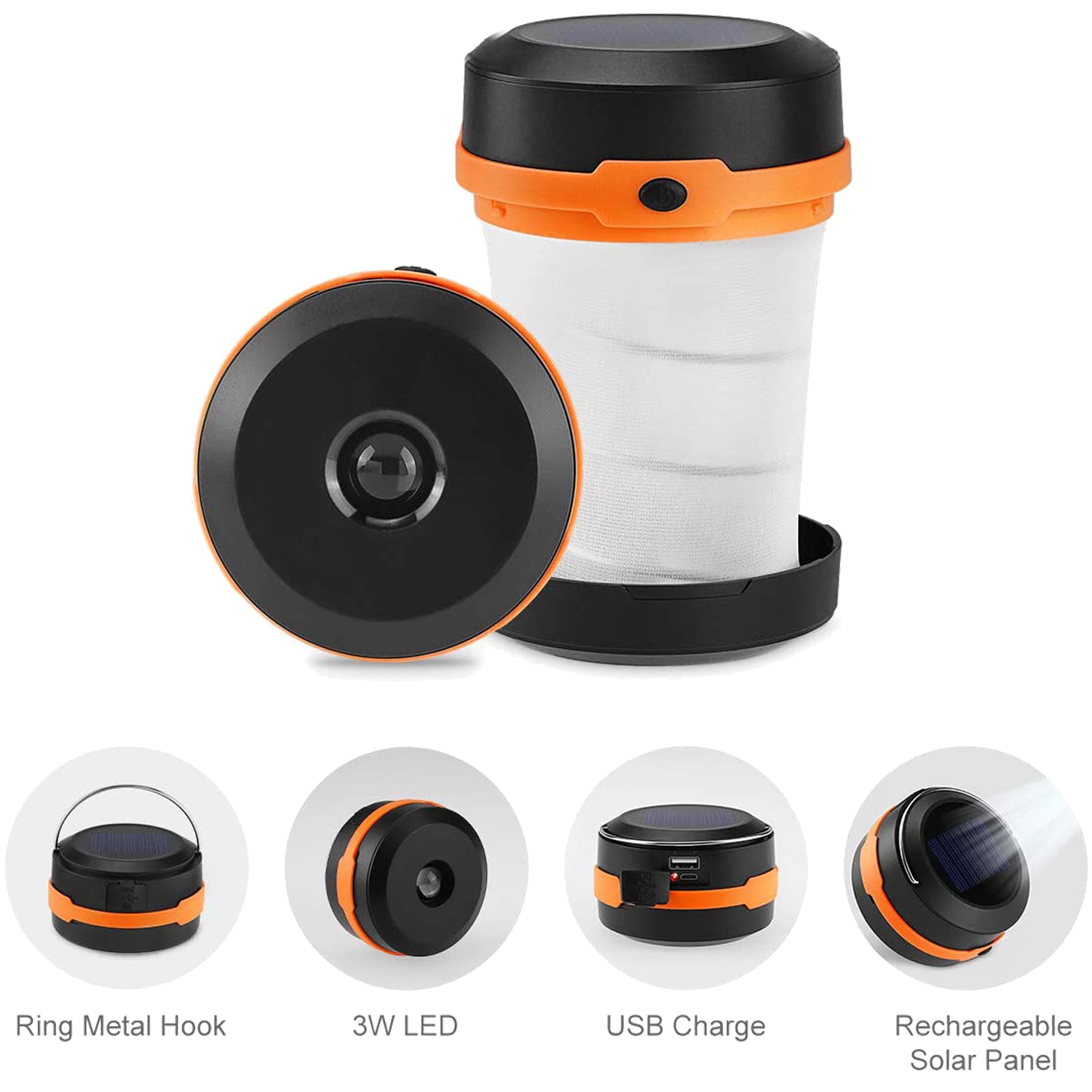 Retractable Solar Camping Light 5