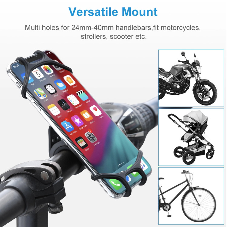 Silicone adjustable flexible mobile phone holders for bike 7