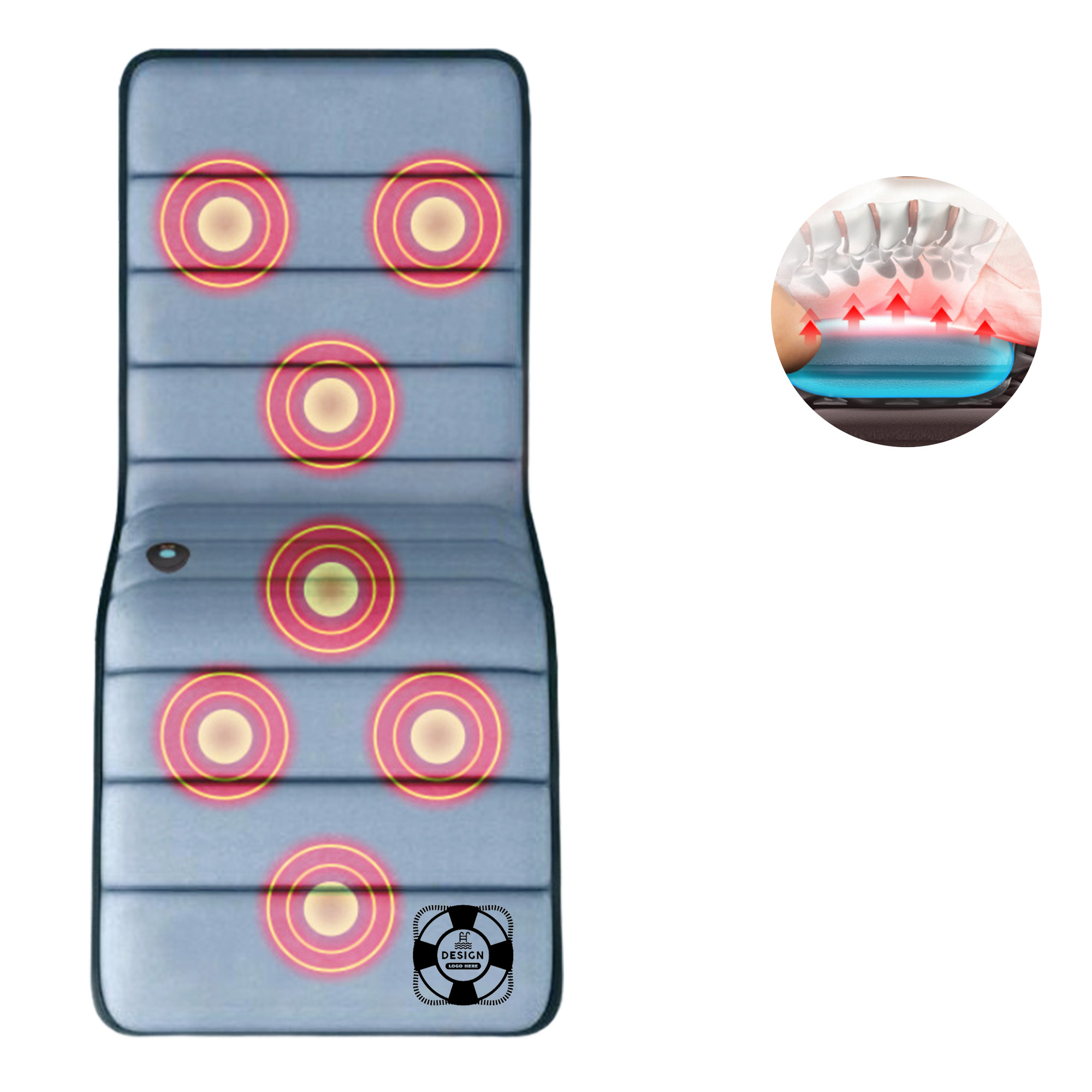 MOQ 50 Electric Massage Cushion for Neck and Lumbar Support 2