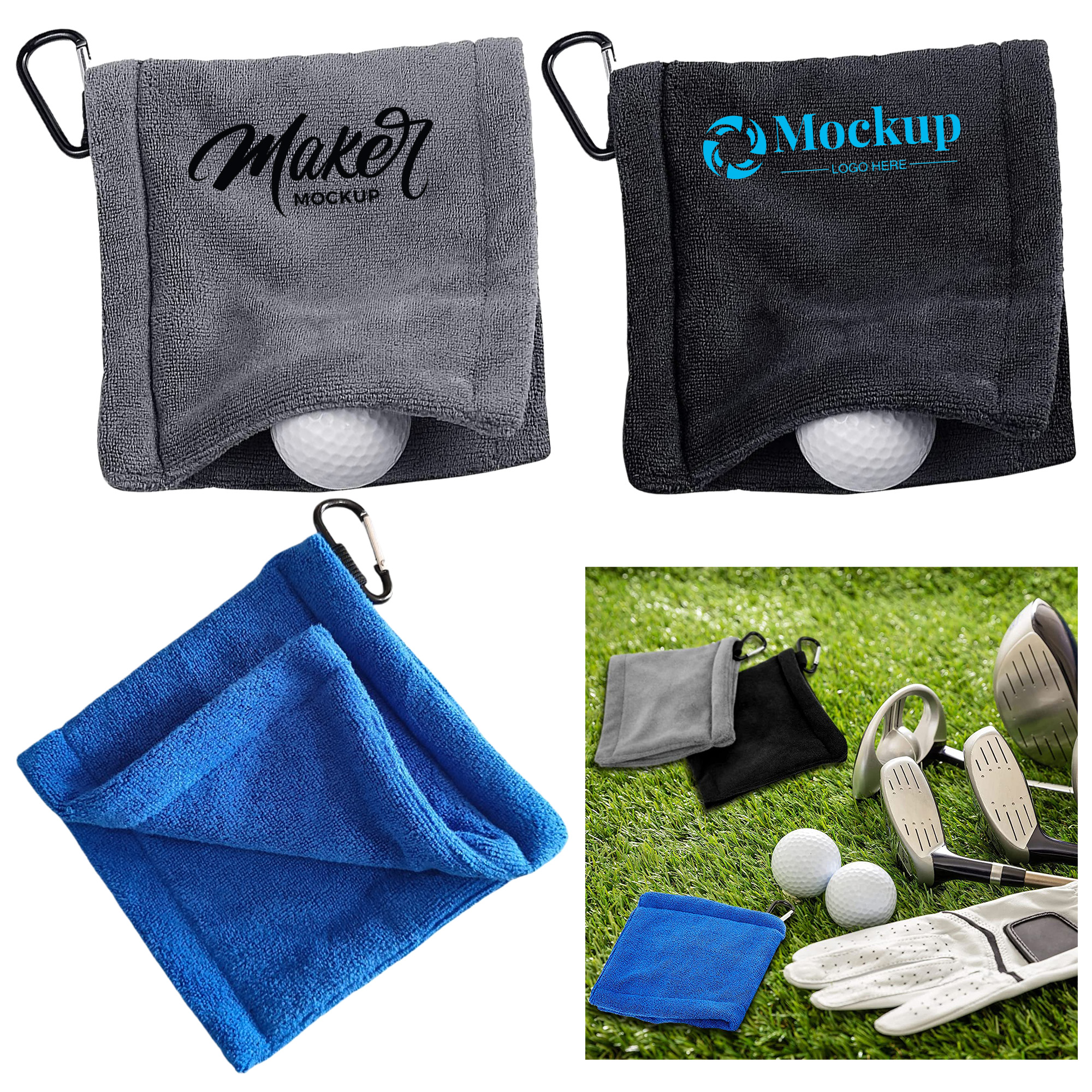 Portable Small Pocket Golf Towel 2