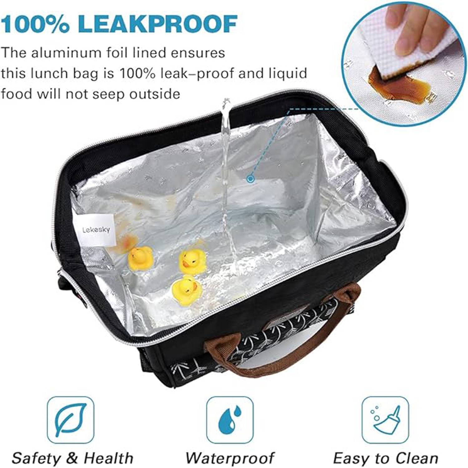 11L Non-Woven Insulated Lunch Cooler Tote Bag w/ Handle 10