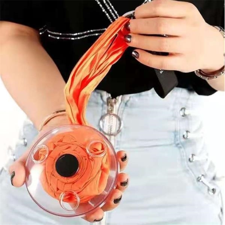 Folding telescopic small disc shopping bag 6