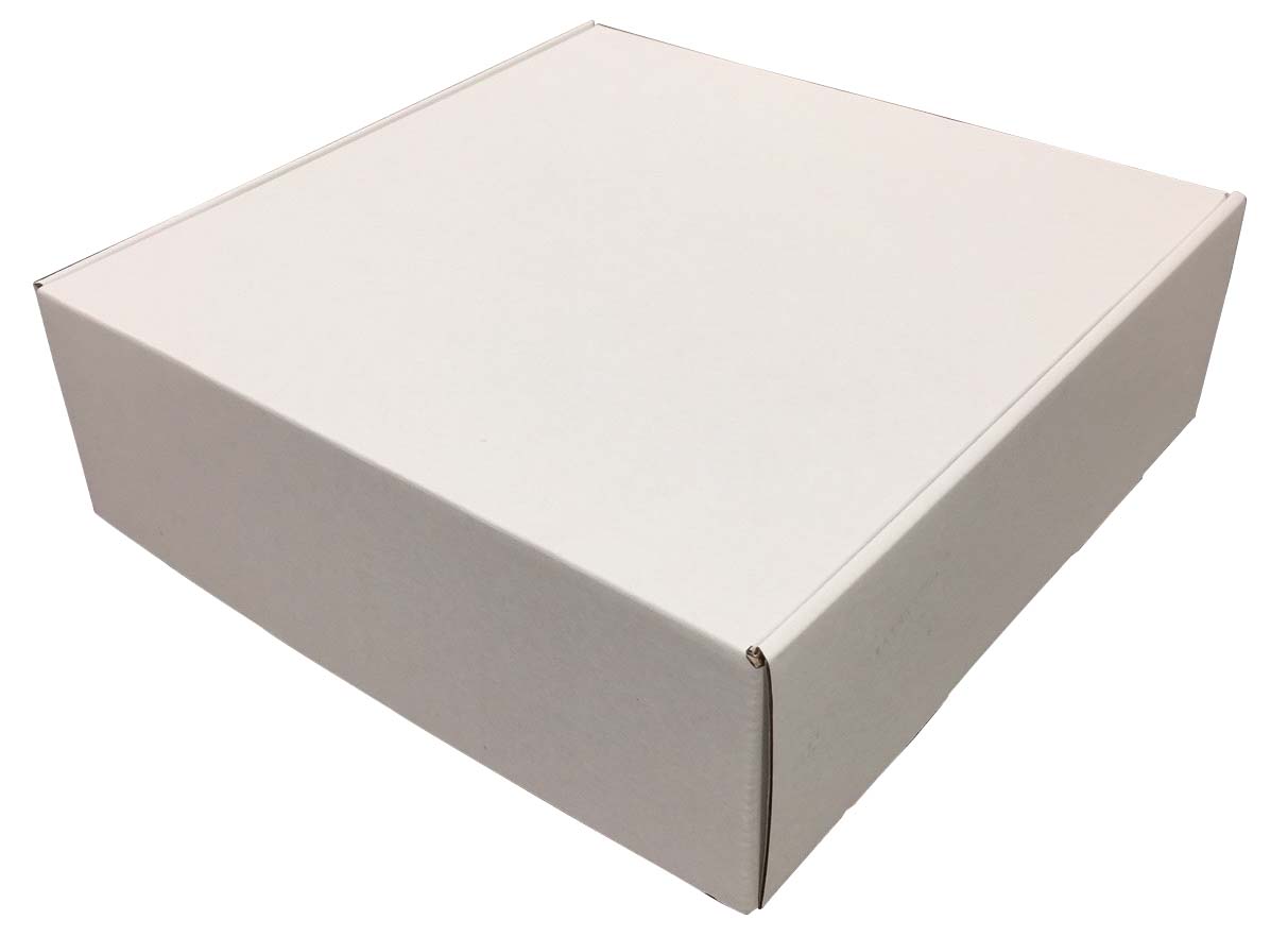 10 3/4" X 10 3/4" X 3 1/2" - E-Flute Outside Tuck Box 1